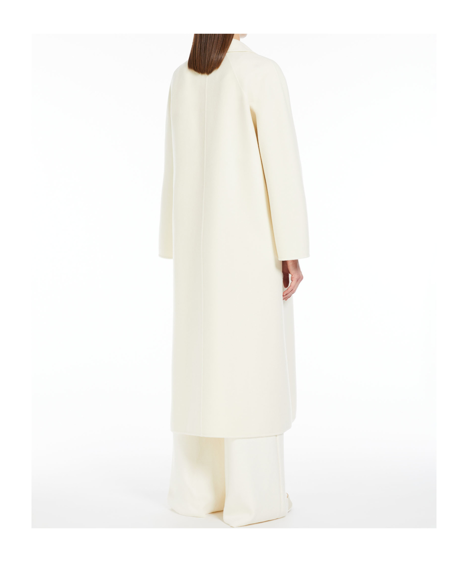 Max Mara White Alpaca Fragore Orsetto Biver Coat In White