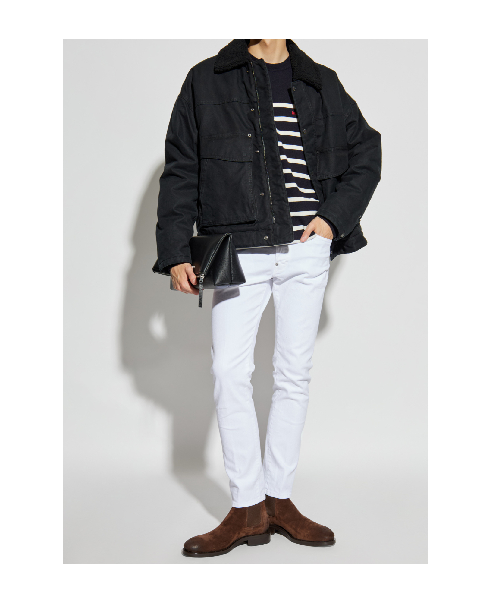 Dsquared2 Jeans With Belt Loops In White