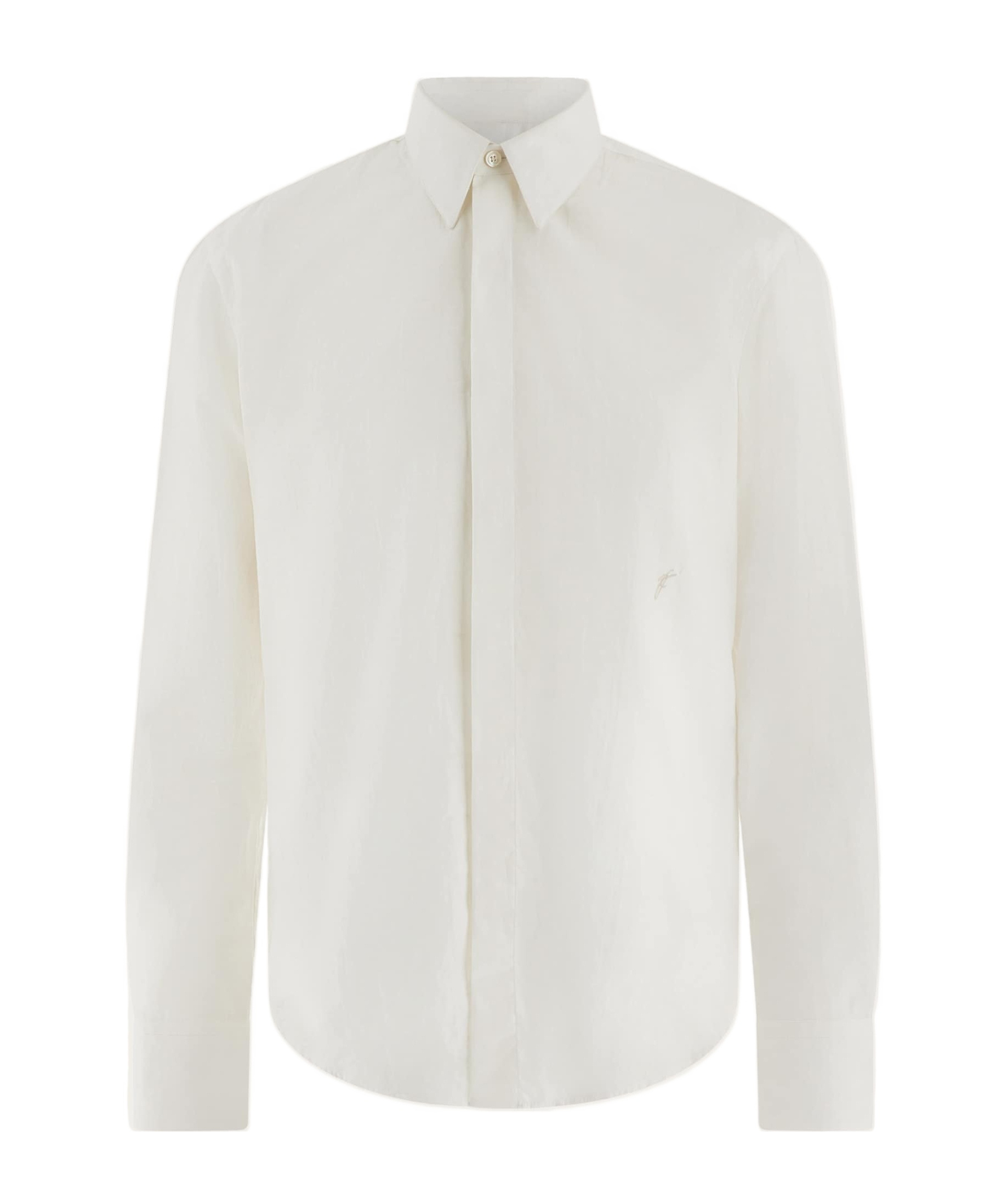 Ferragamo Long Sleeved Shirt In White