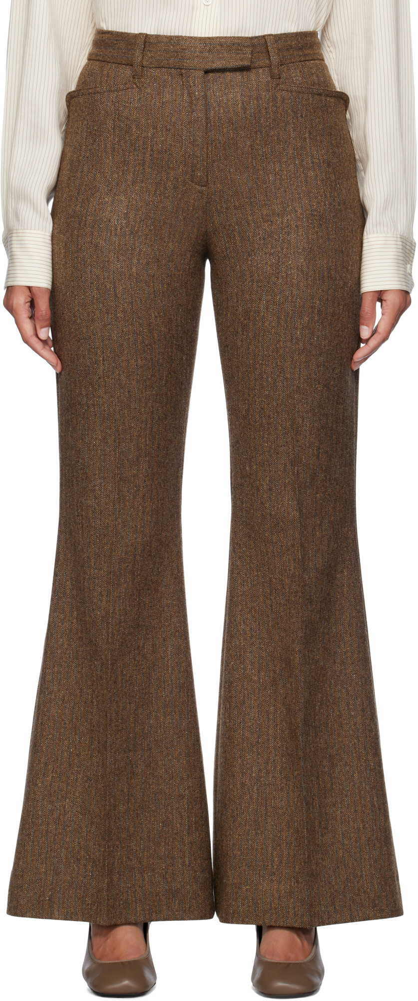 Remain Birger Christensen Horn Casual Pants In Green