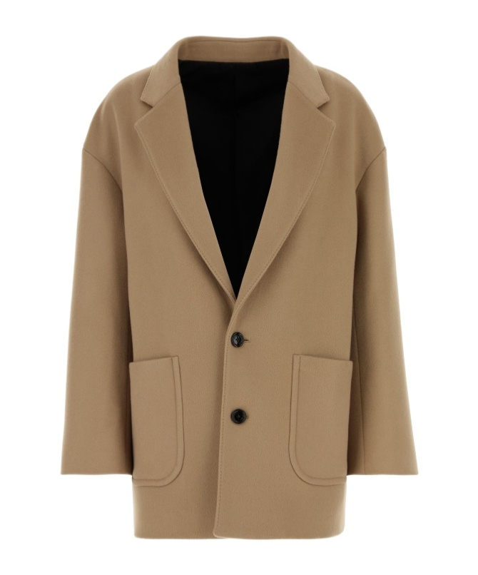 Celine Lapel Long-sleeved Coat In Brown