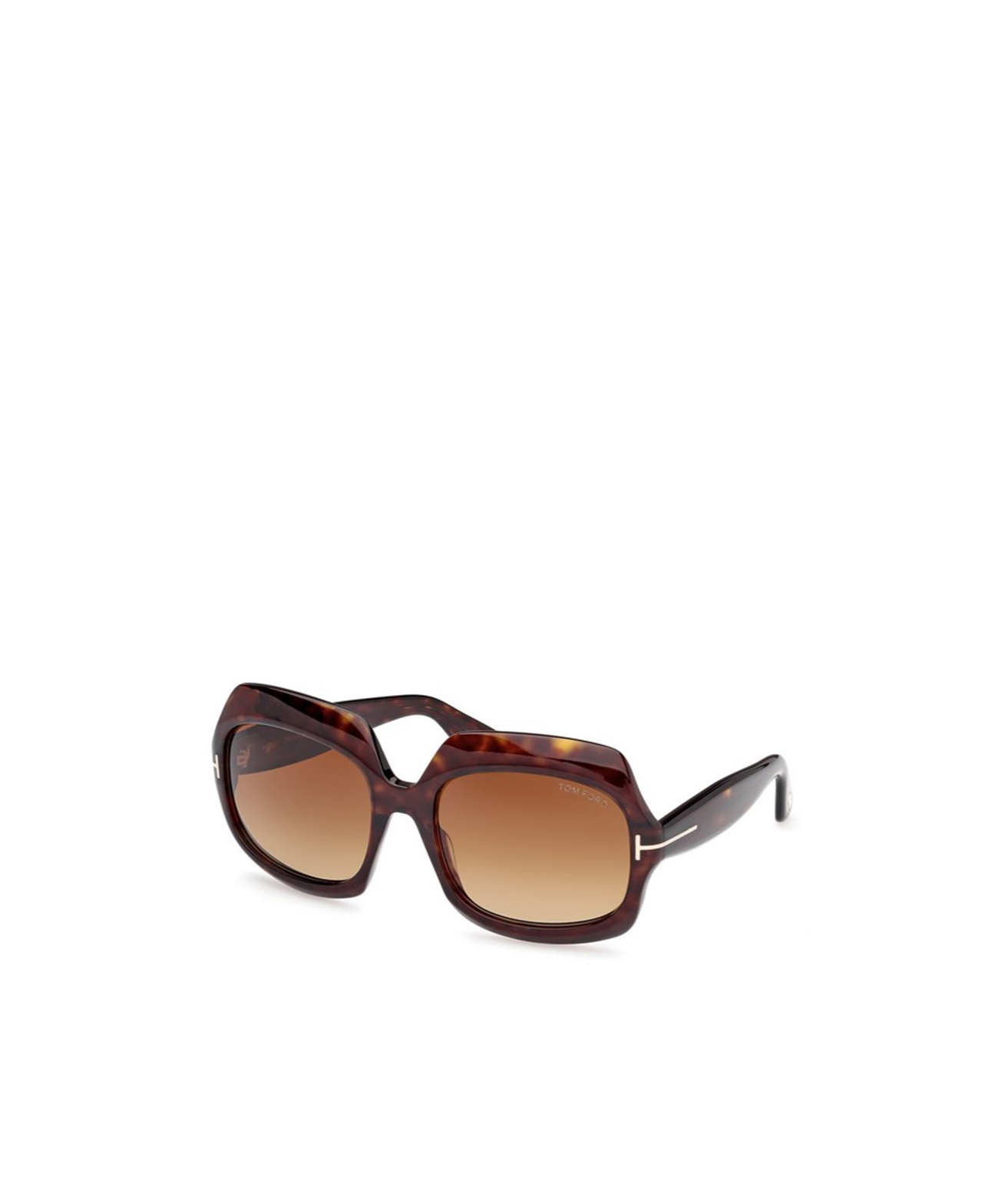 Shop Tom Ford Eyewear Ren Oversized Frame Sunglasses In Brown