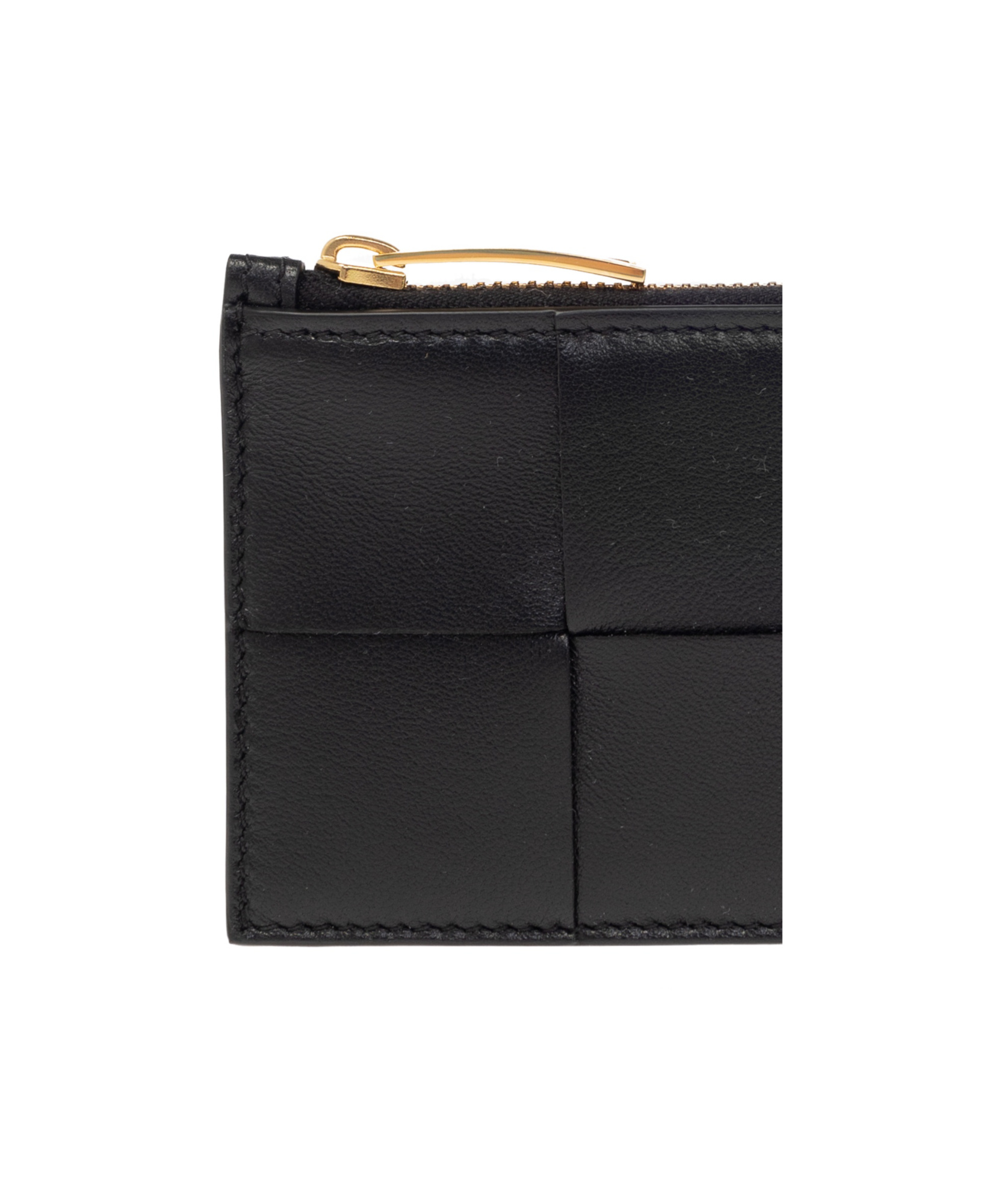Bottega Veneta Logo Card Bag In Black