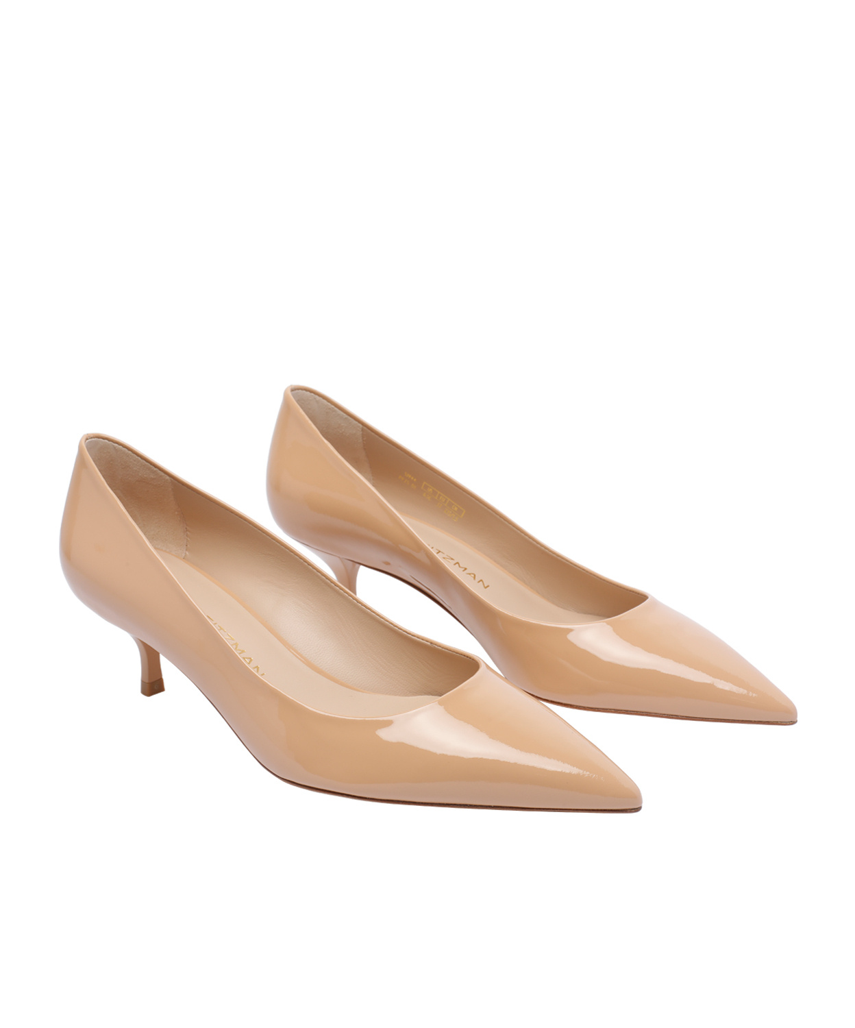 Stuart Weitzman Eva Kitten Heel Pointed Toe Pump In Multi