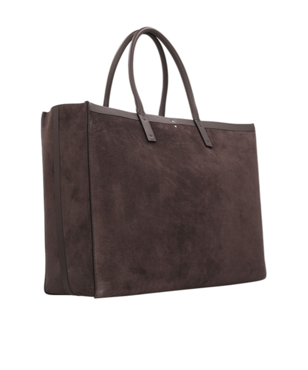 Valentino Vlogo Suede Tote Bag In Black
