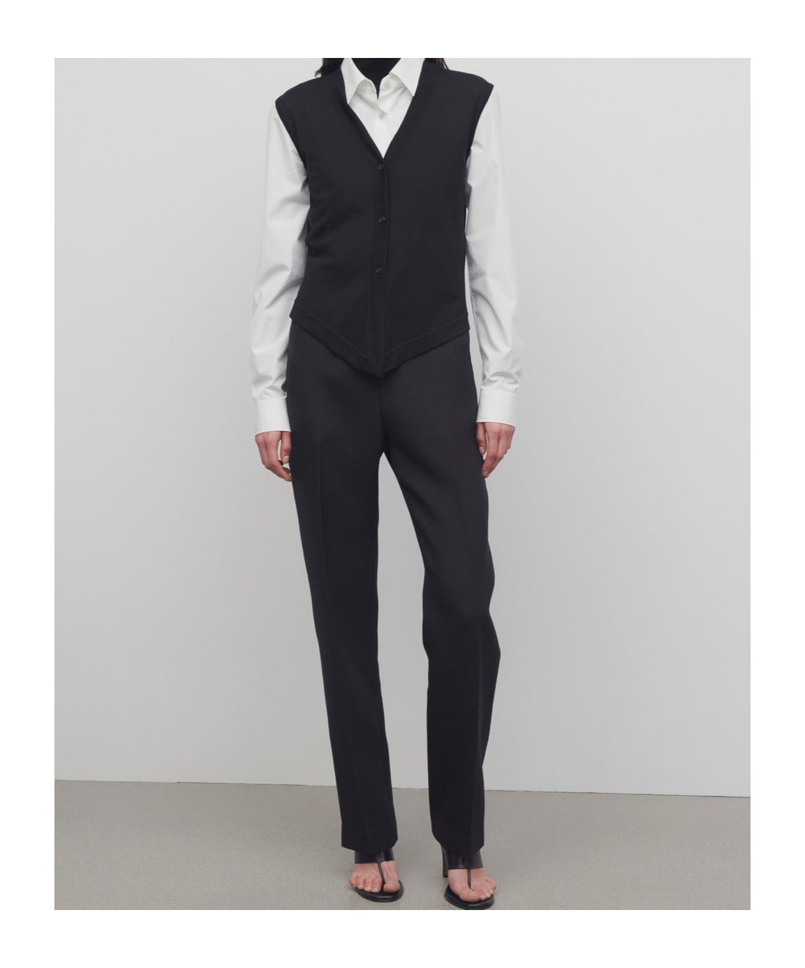The Row Vesco Freshly Cut Wool Pants In Black