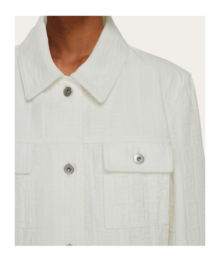 Ferragamo Trucker Jacket In White