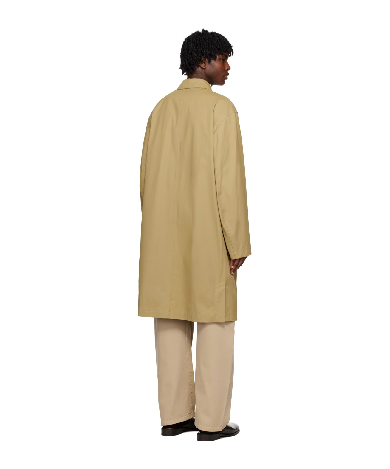 Lemaire Button Long-sleeved Coat In Nude