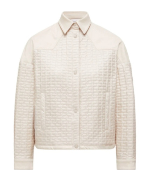 Moncler Long-sleeved Shirt Jacket In Neutral