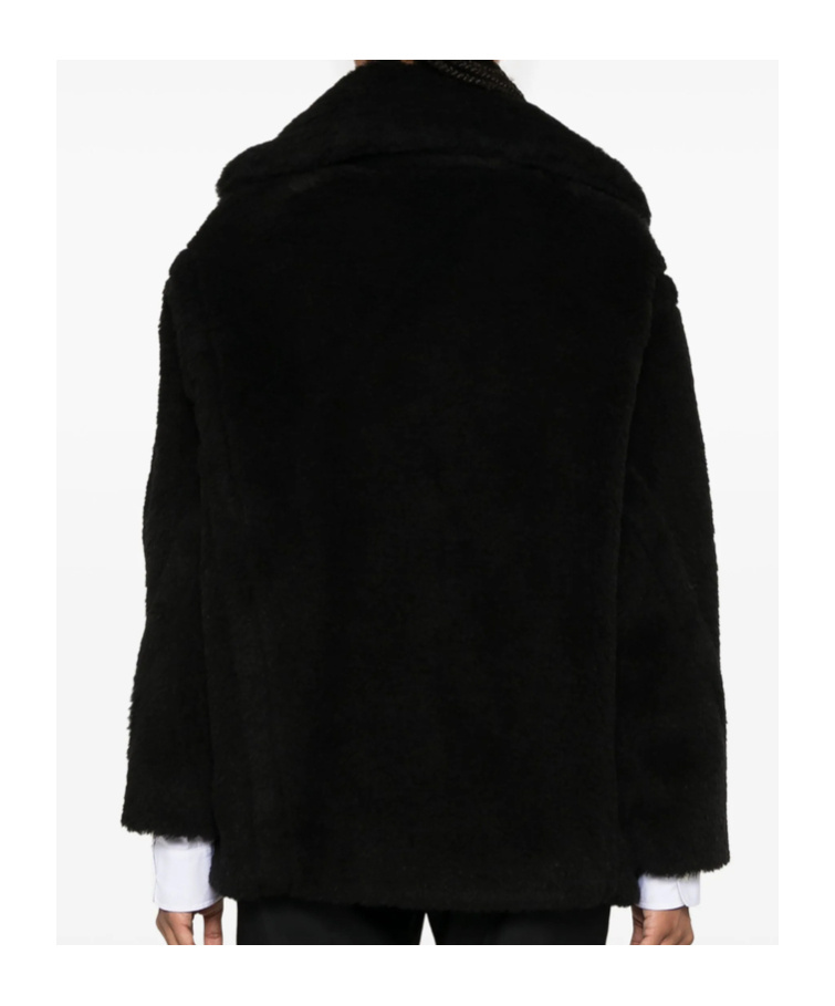Max Mara Long-sleeved Coat In Black