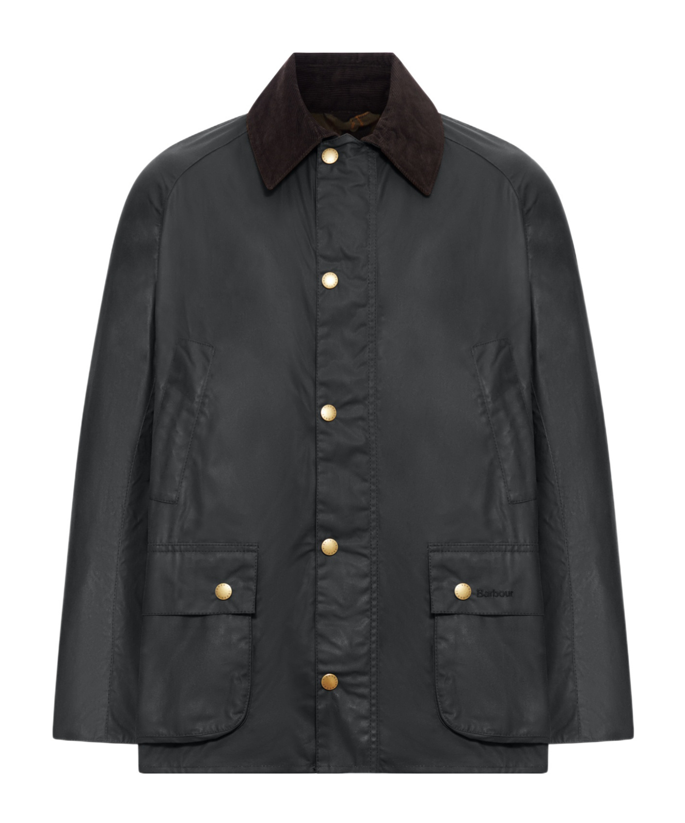 Barbour Mens Sage Bedale Waxed-cotton Jacket In Black