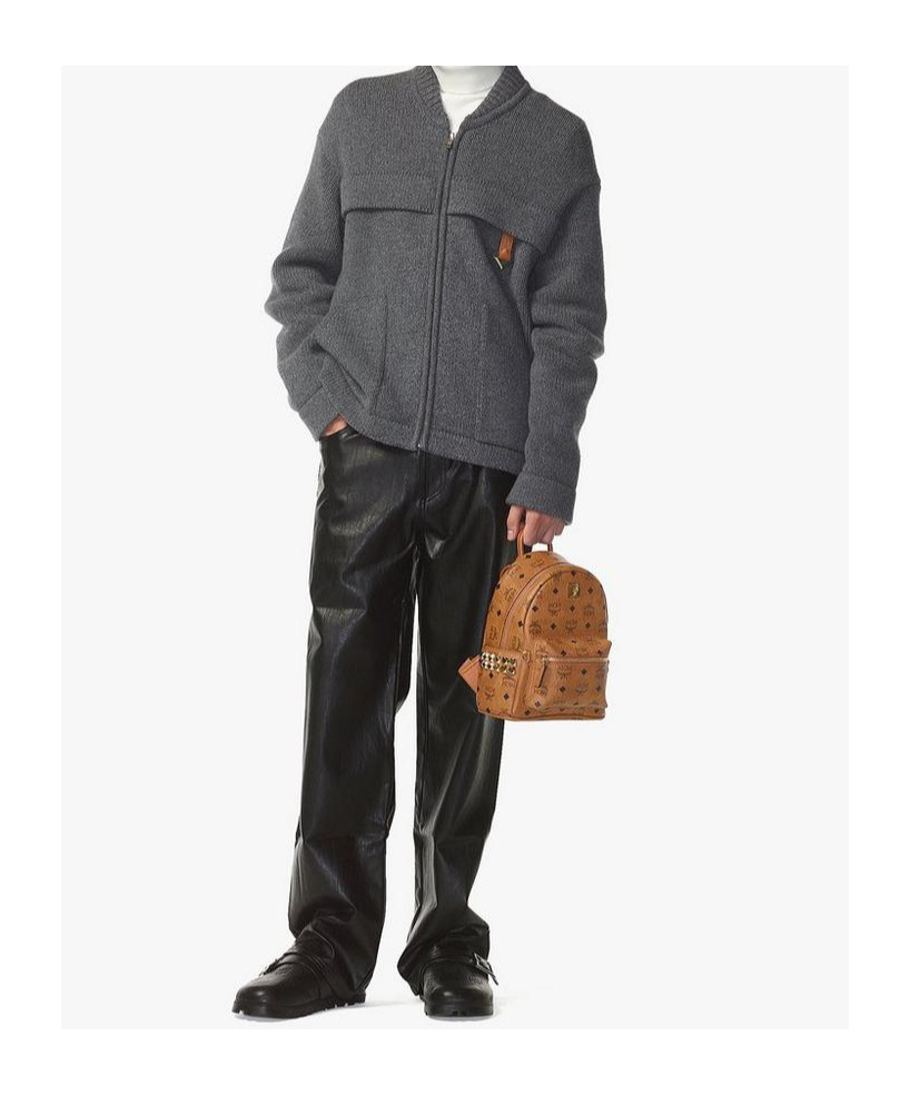 Mcm Monogram Printed Zipped Backpack