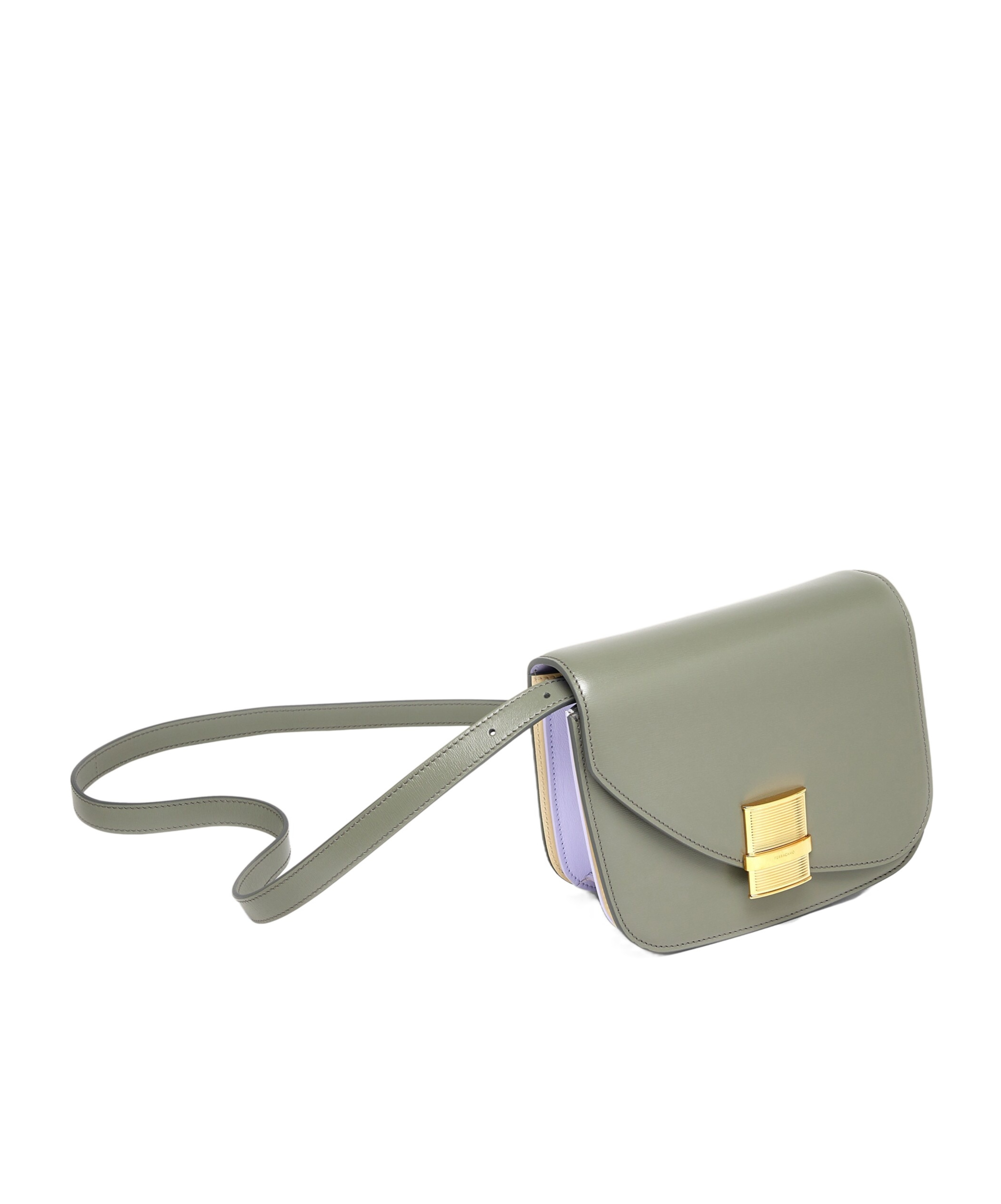 FERRAGAMO FIAMMA SMALL LOGO SHOULDER BAG