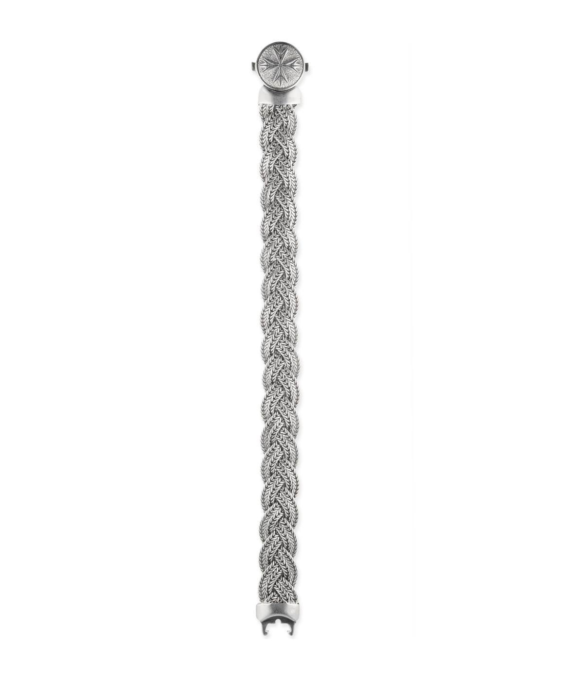 Emanuele Bicocchi Large Diamond-cut Flat Braided Bracelet