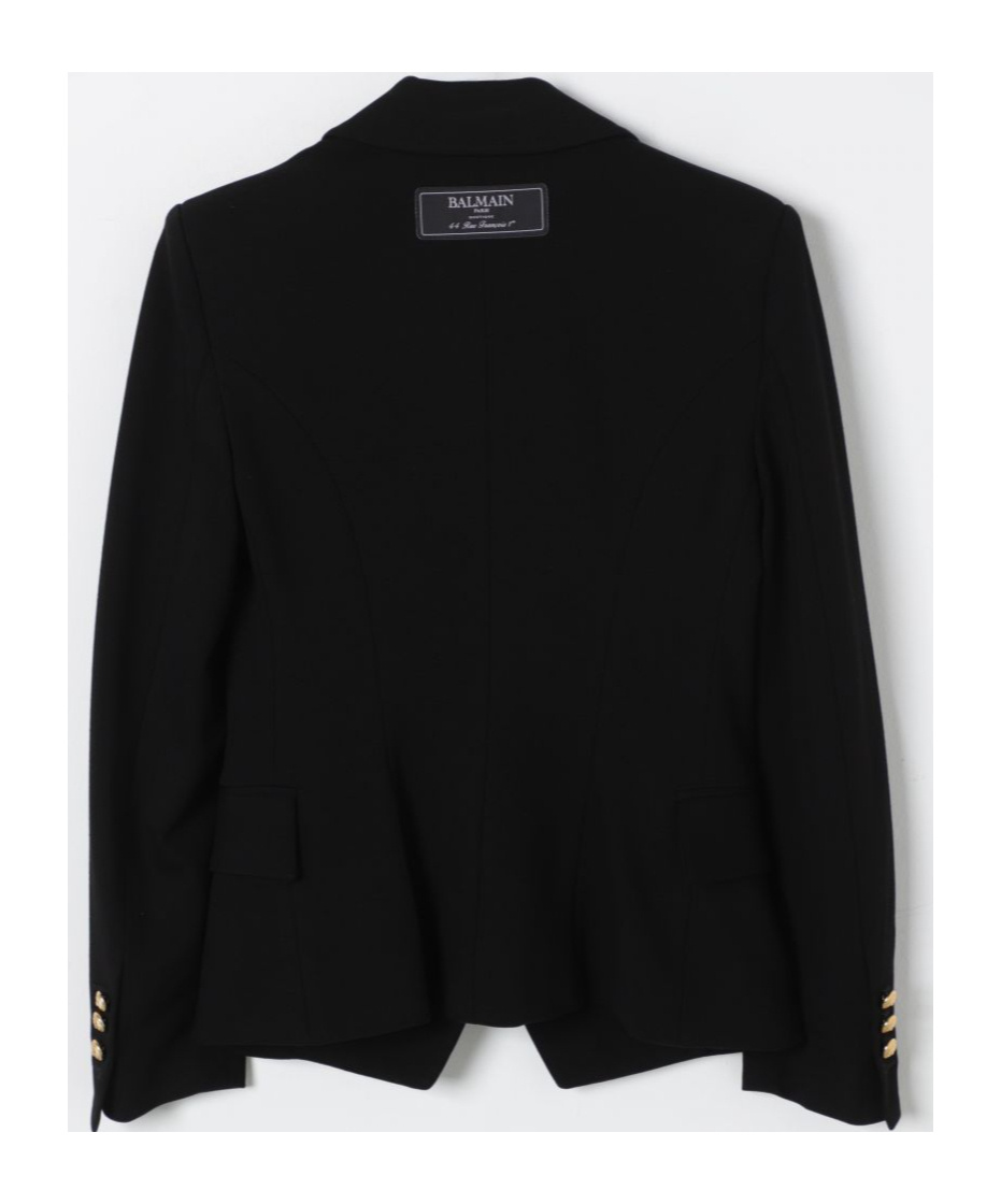 Shop Balmain Jersey Blazer In Black