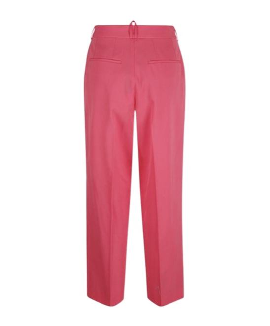 Stella Mccartney Straight Leg Pleated Trousers In Red