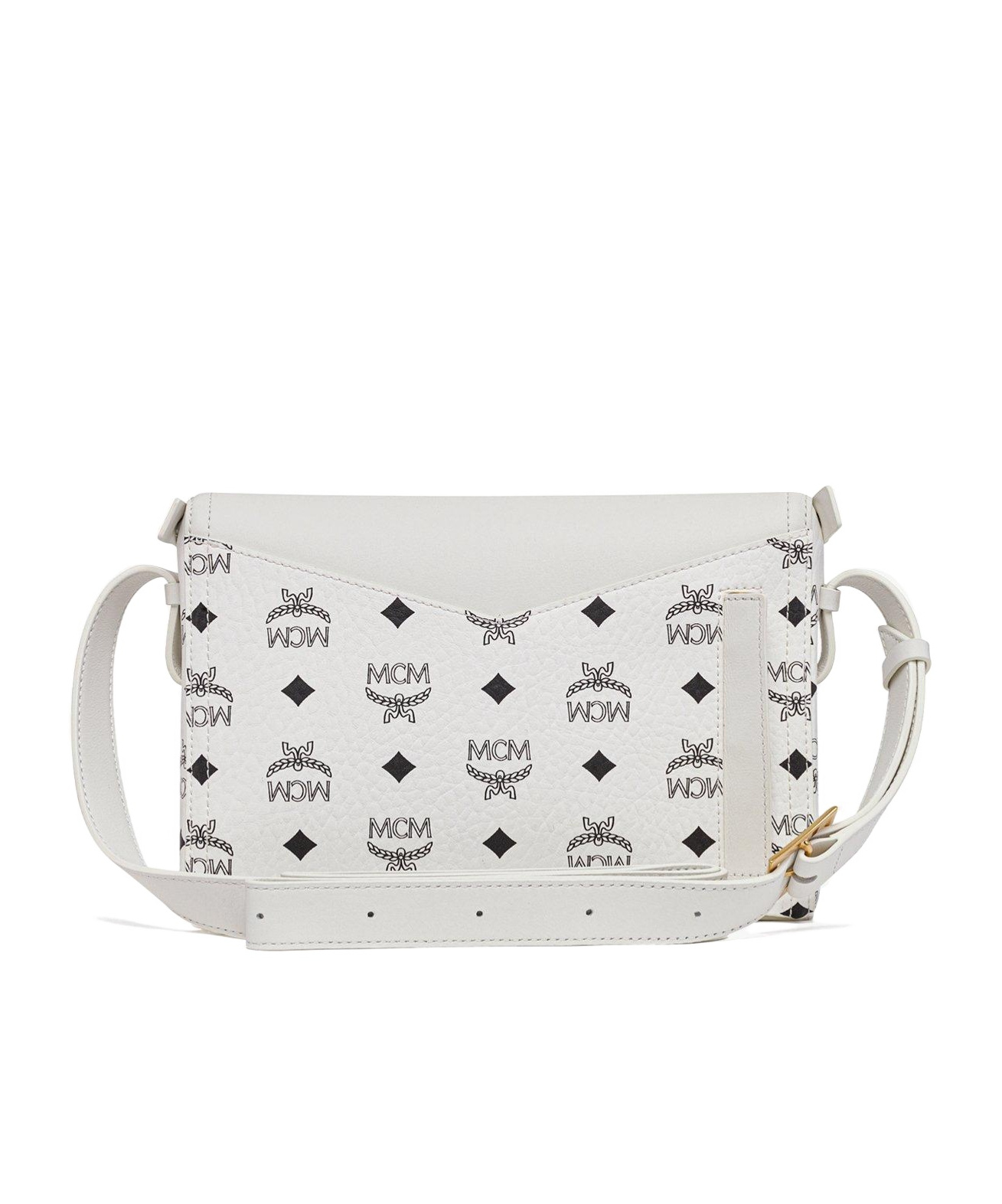 Mcm Diamant Visetos Shoulder Bag In White