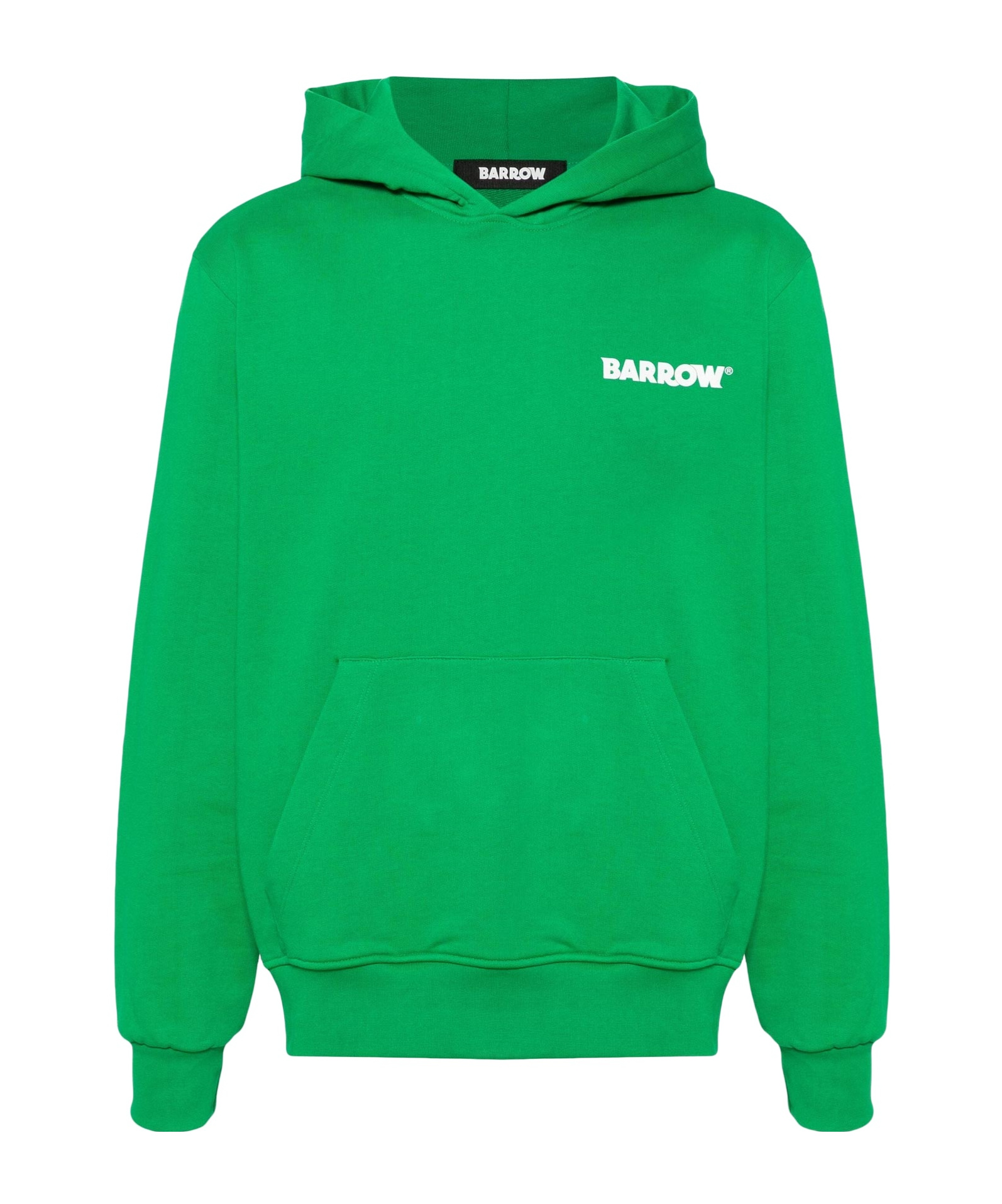 Barrow Felpa Cappuccio Verde Effetto Distressed In Green