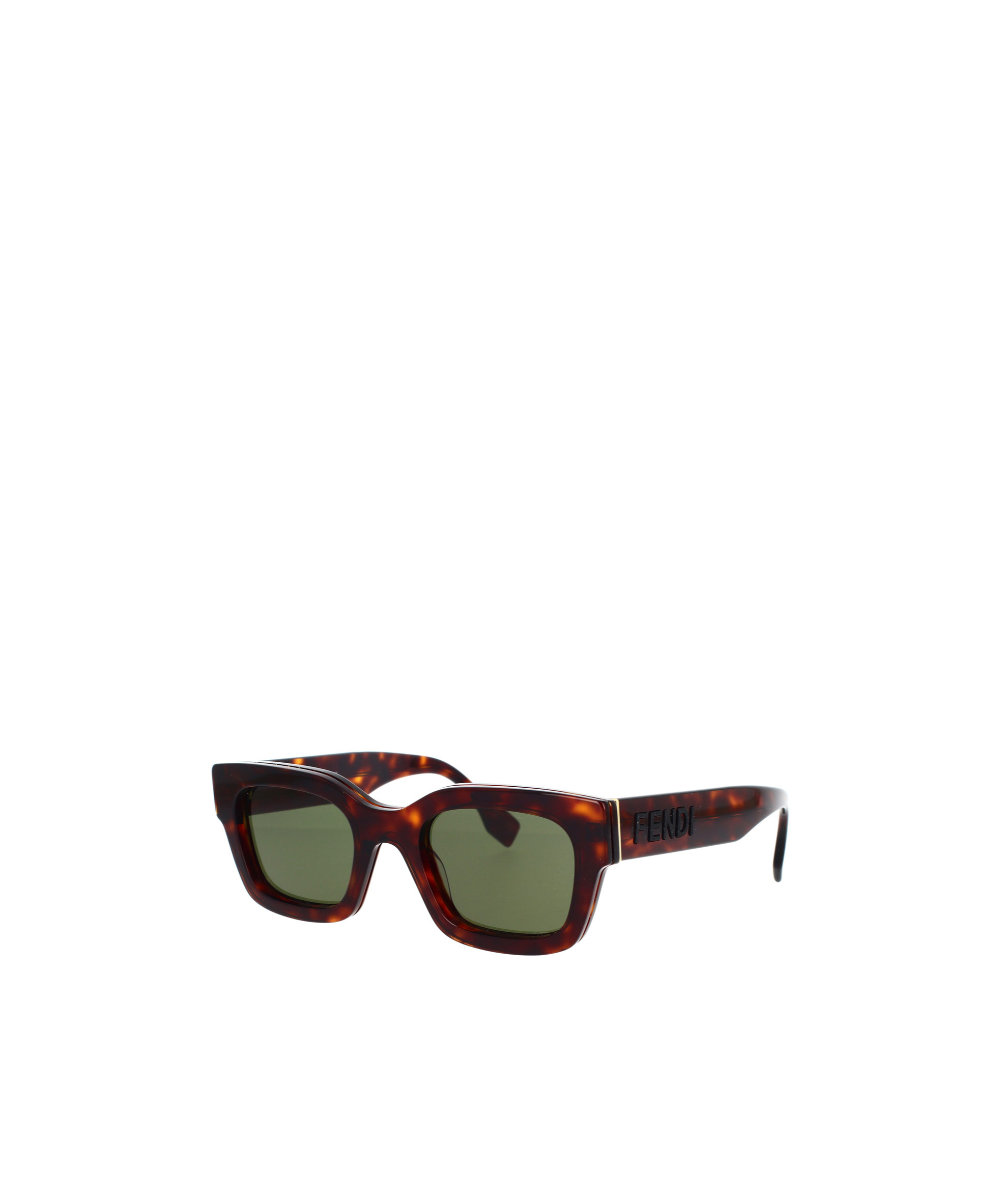 Fendi Rectangular Sunglasses In Green