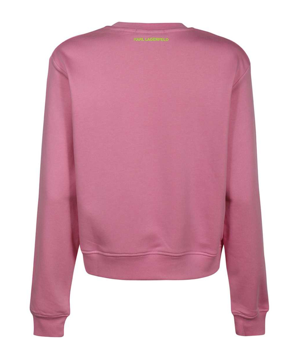 Karl Lagerfeld Woman Sweatshirt Pink Size S Organic Cotton In Pink