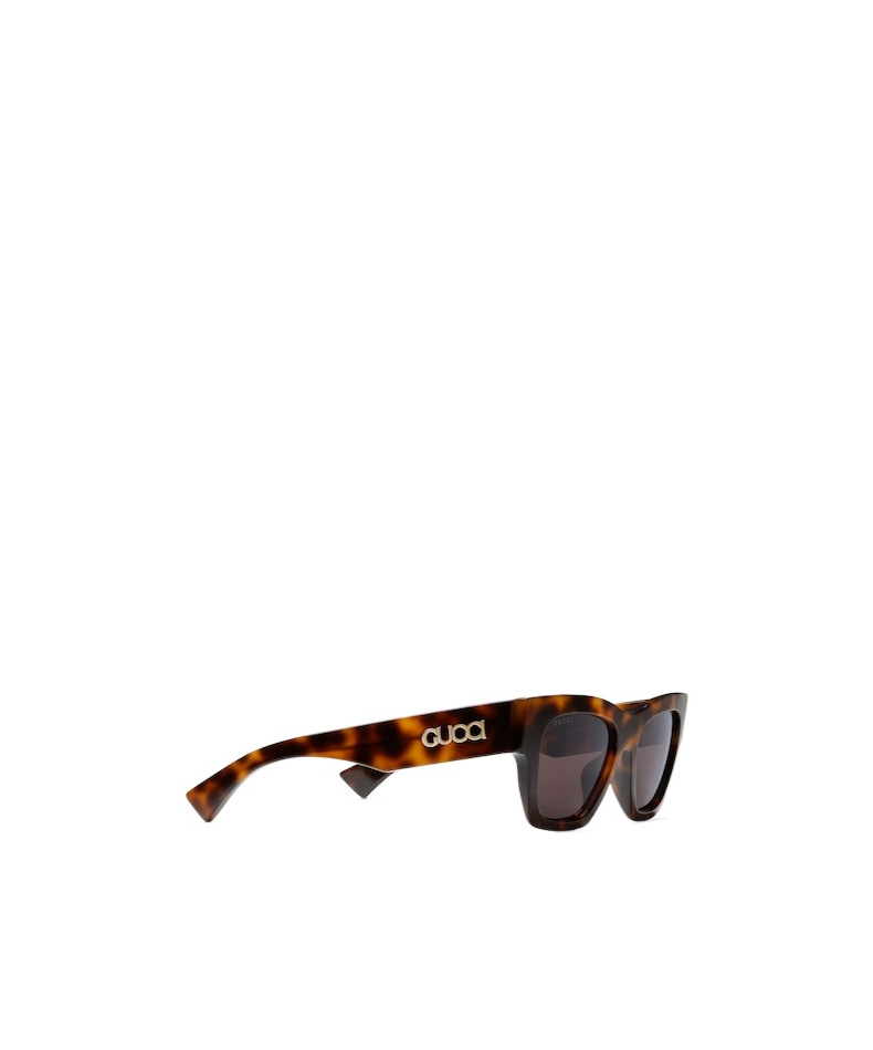 Gucci Rectangular Frame Sunglasses In Brown