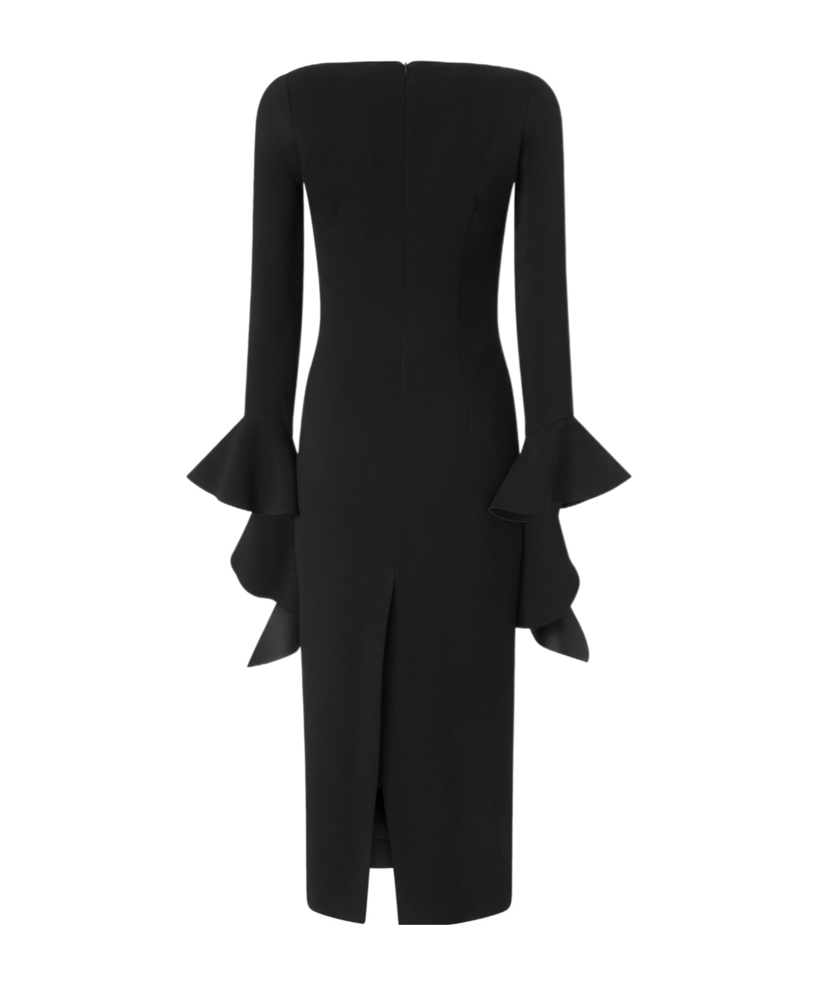 Pinko Formina Square-neck Midi Dress In Black