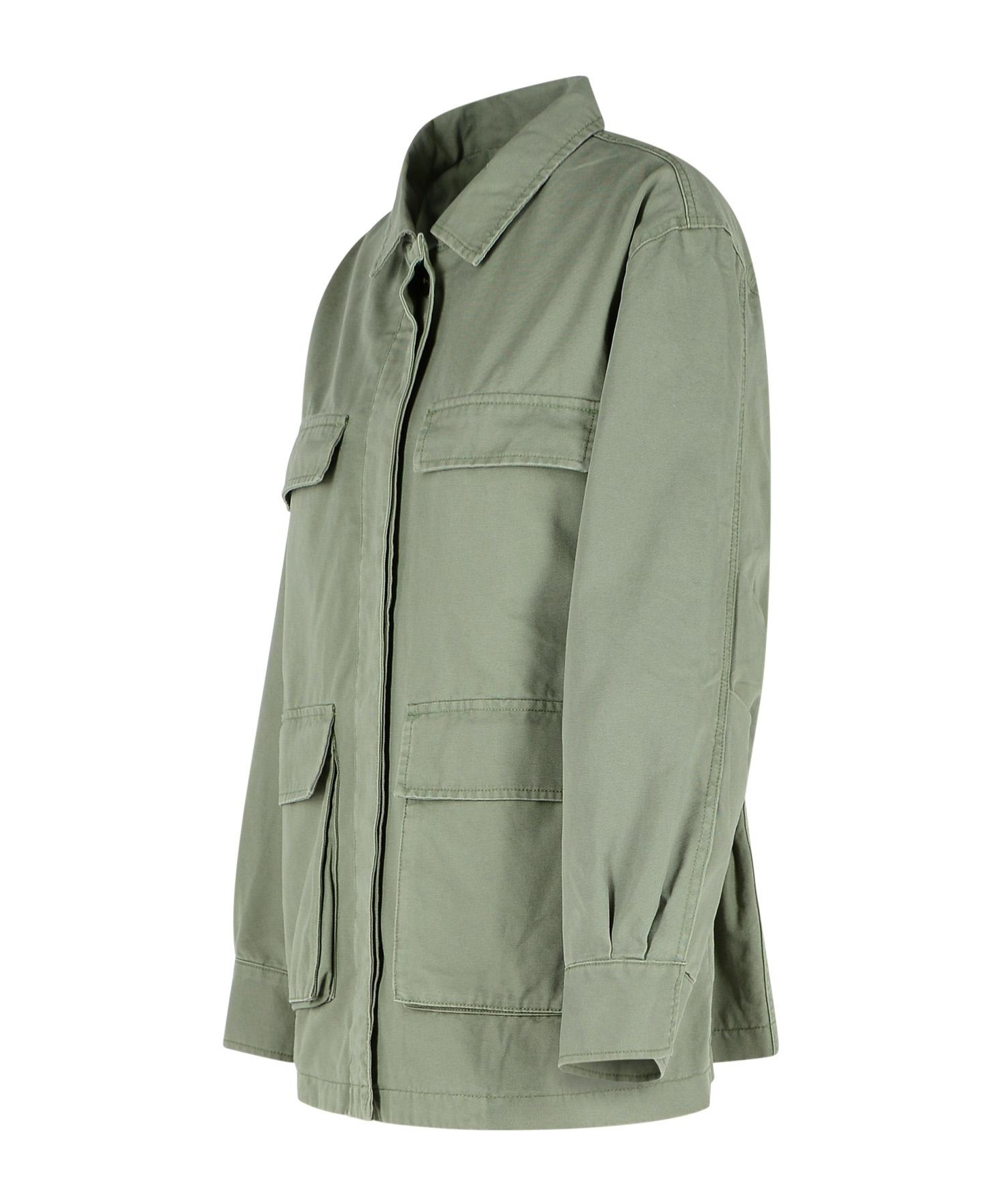 Shop Closed Cotton Jacket In Green