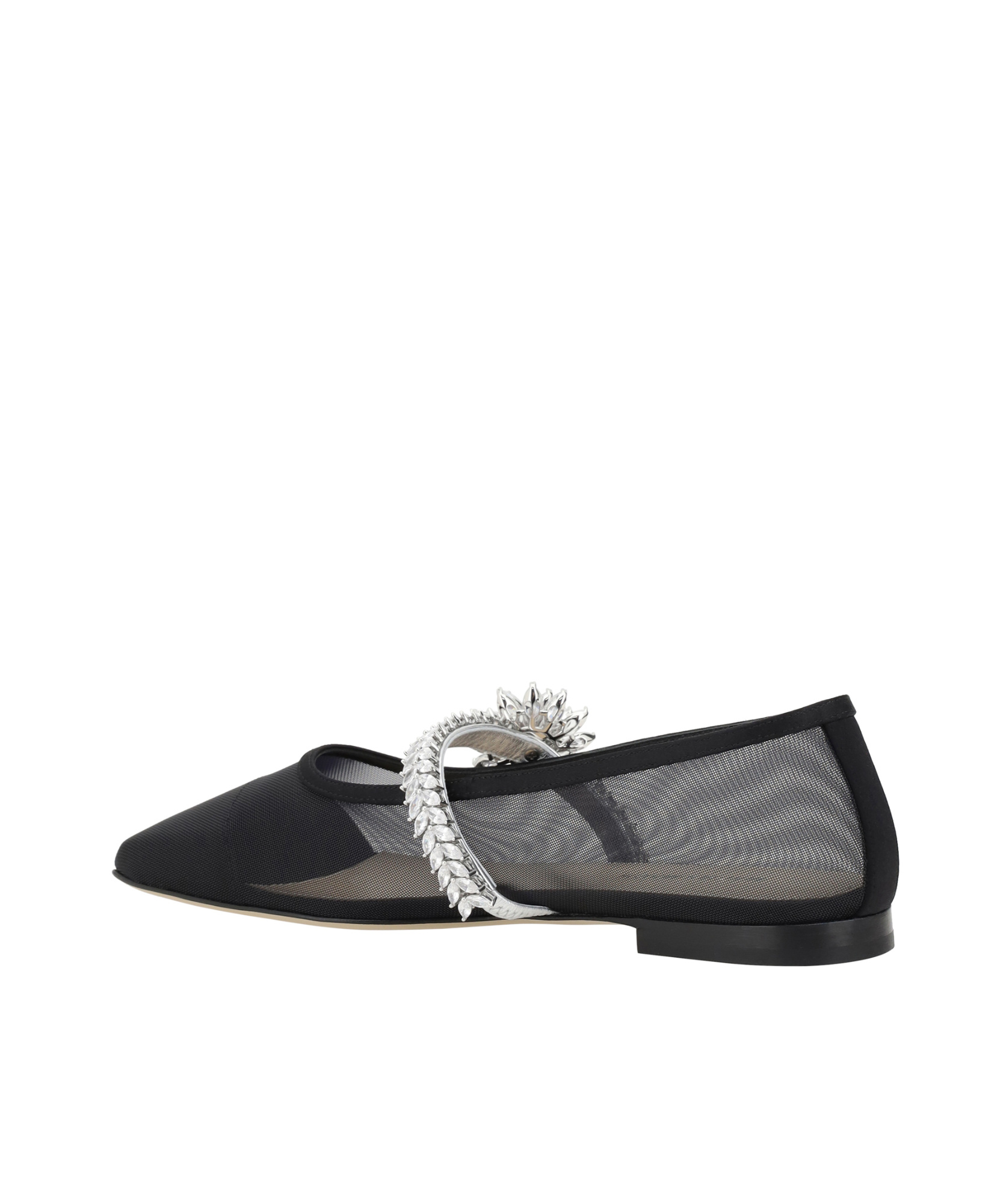 Machmach Bow Strap Ballet Shoes In Black