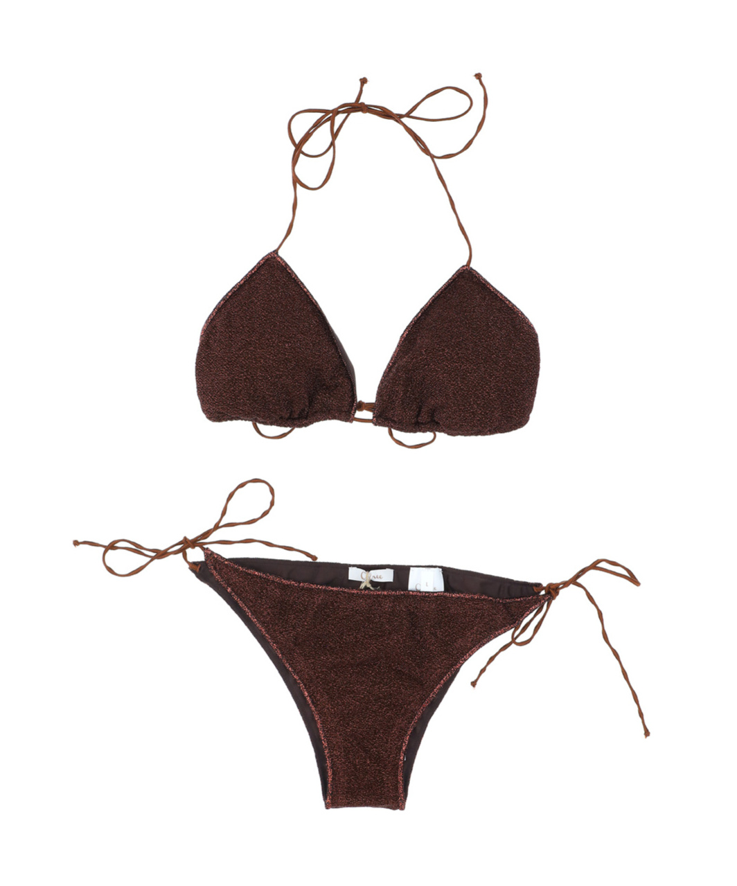 Oseree String Bikini Set In Brown