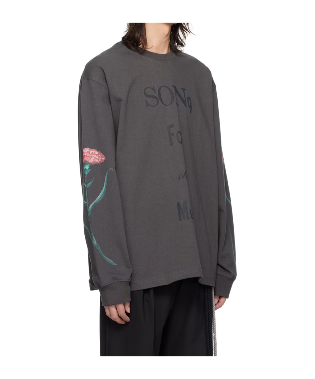 Shop Song For The Mute Text-print Cotton Sweatshirt