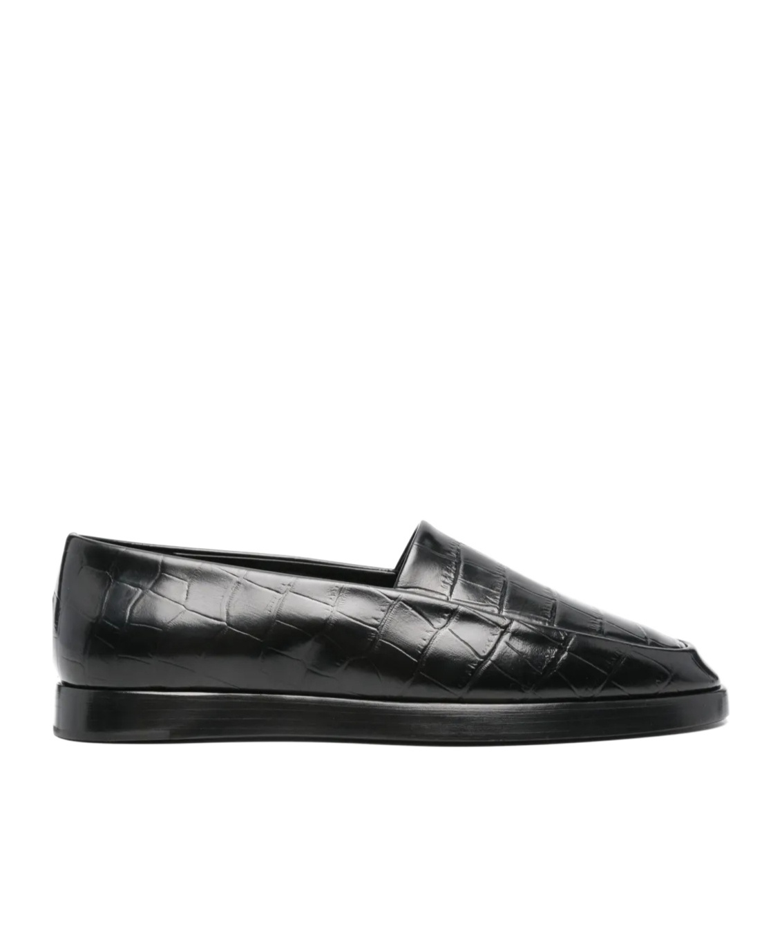 Fear Of God Crocodile-embossed Loafers In Black