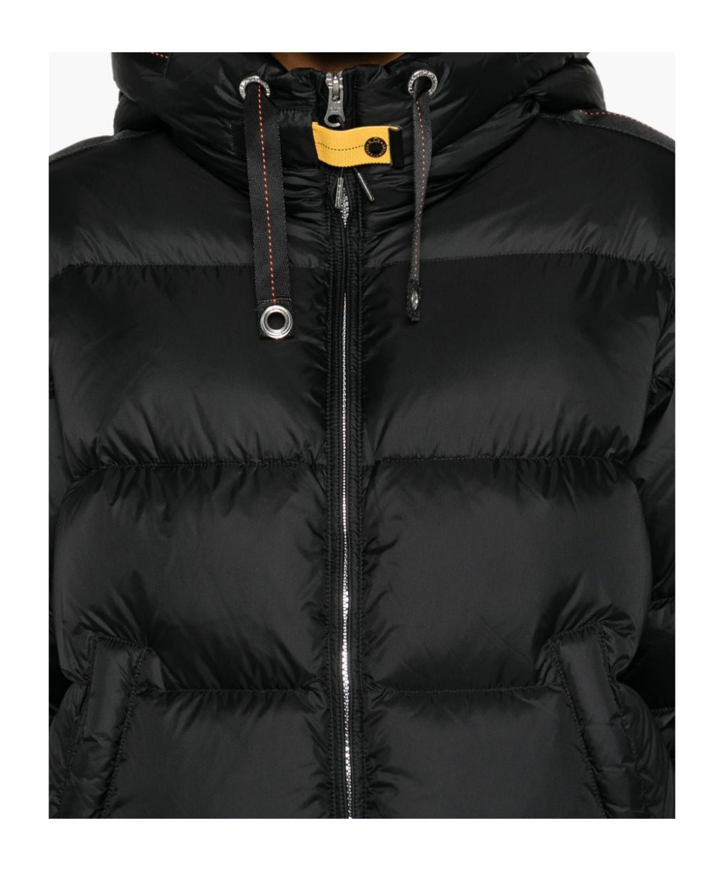 Parajumpers Padded High Collar Puffer Jacket With Hood In Black