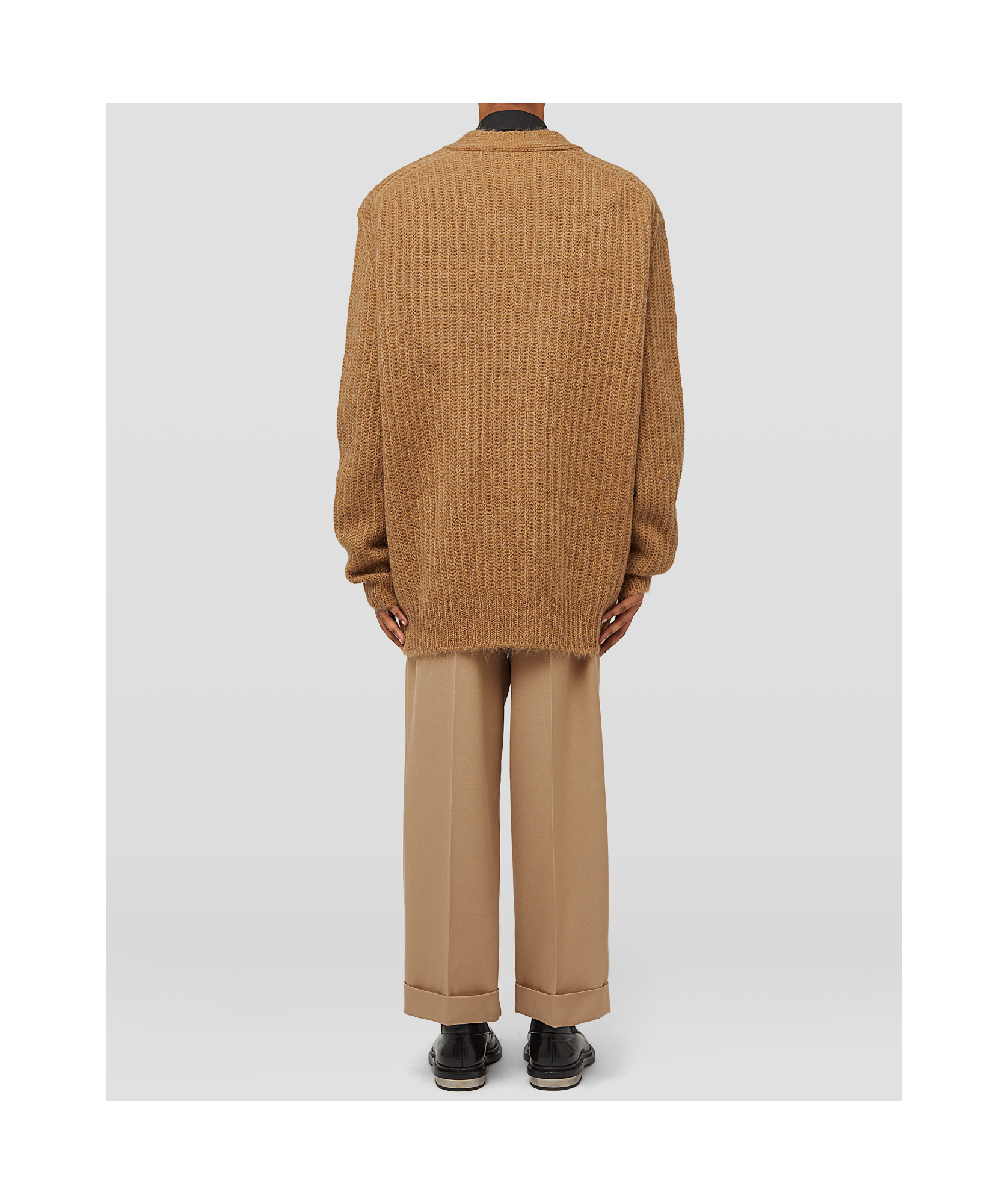 Jil Sander Buttoned-up Cardigan In Brown