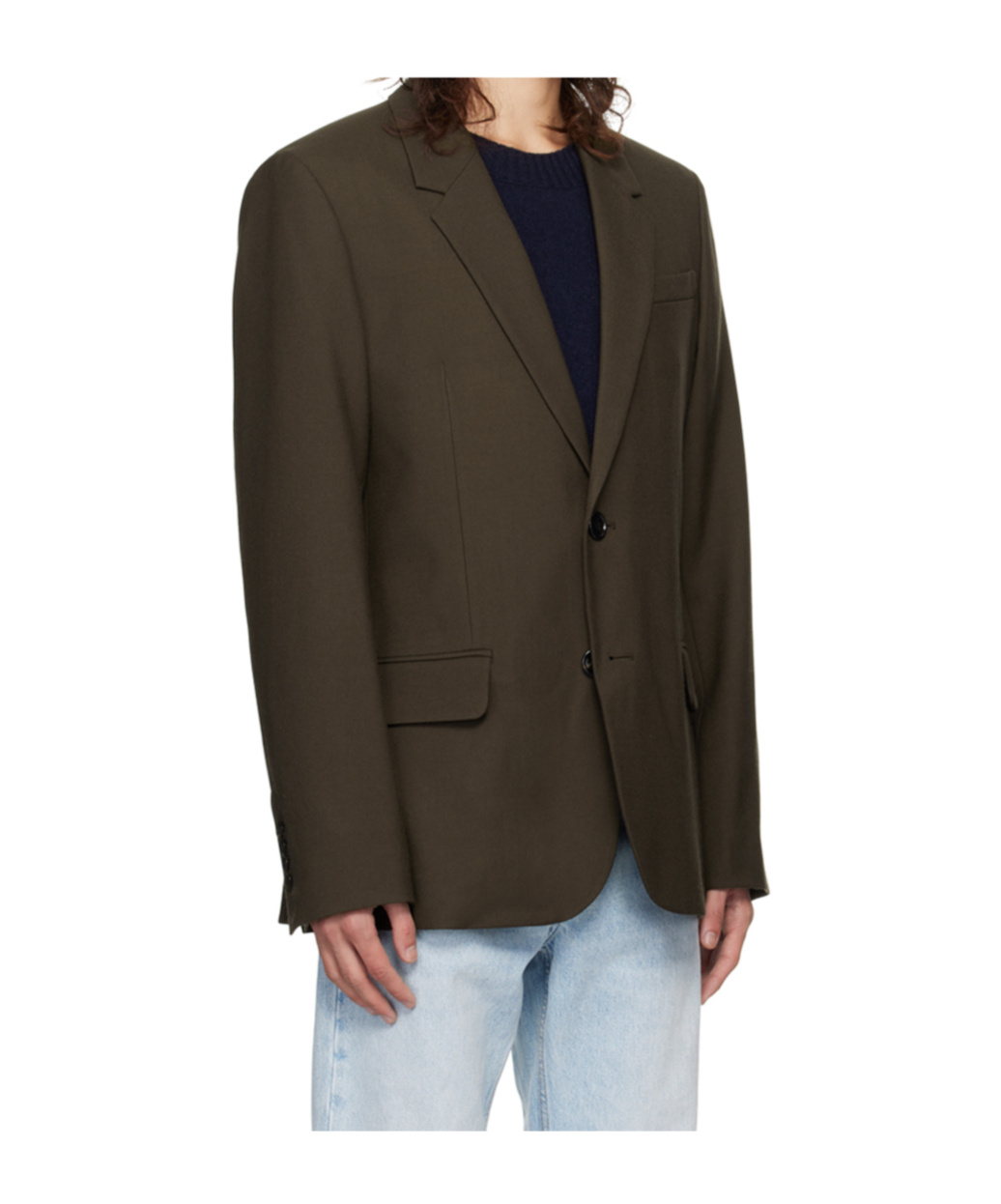 Shop Ami Alexandre Mattiussi Long-sleeved Suit Coat In Black