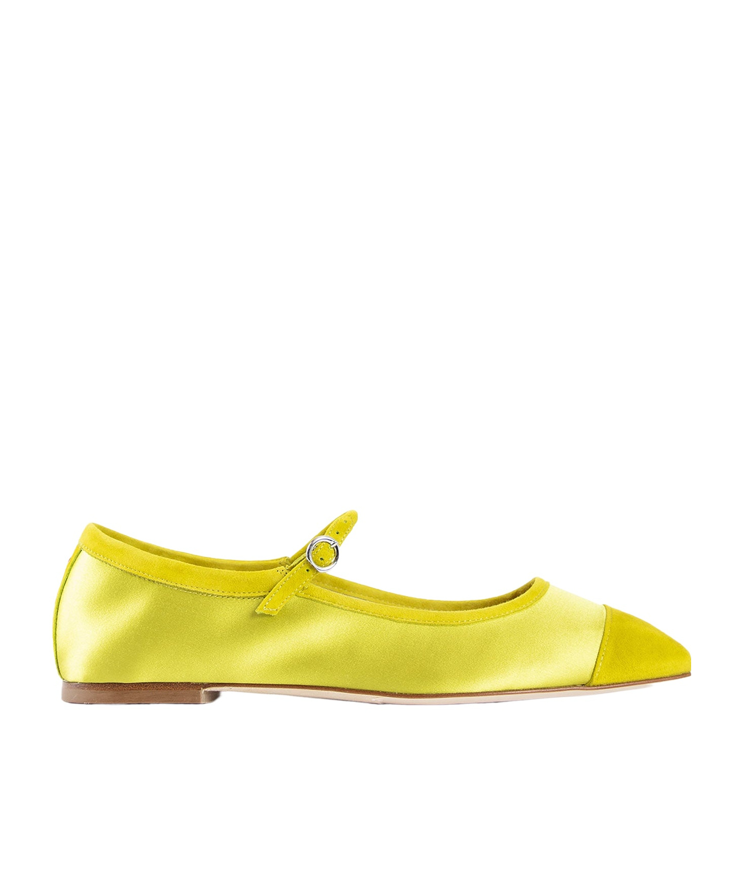 Aeyde Square Toe Flats In Yellow