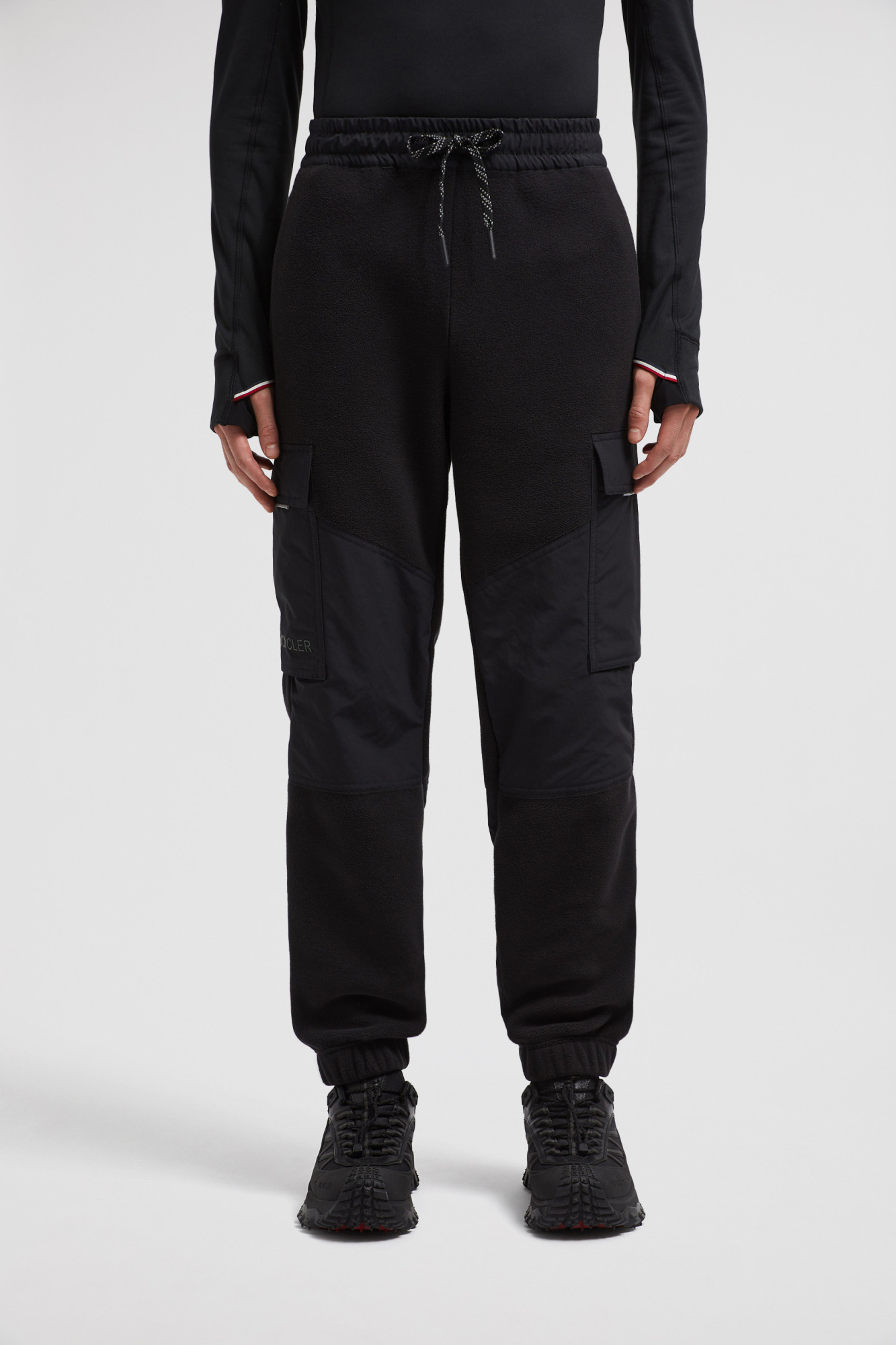 Moncler Fleece Track Pants In Black
