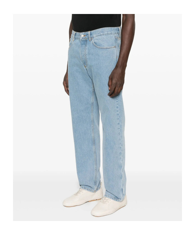 Dries Van Noten Denim Trousers With Belt Loops In Blue