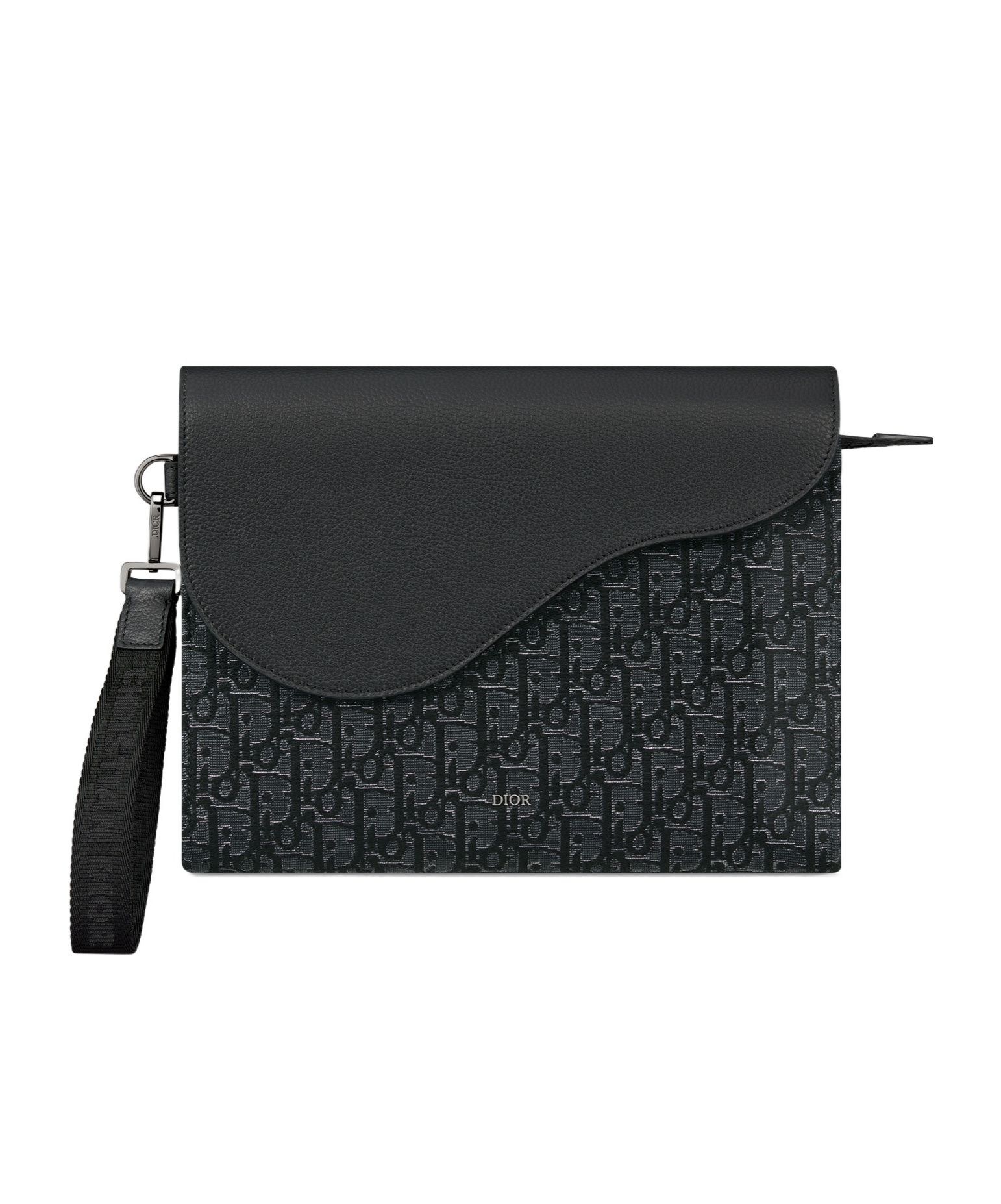 Dior Saddle A5 Triangle Pouch In Black