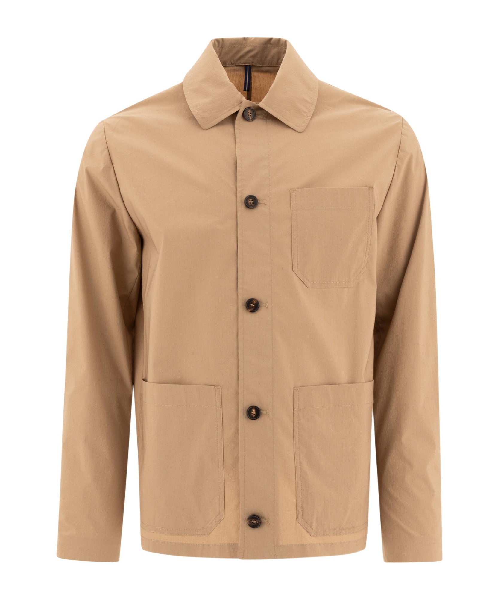 Incotex Long Sleeve Chest Pocket Front Pockets Jacket In Nude