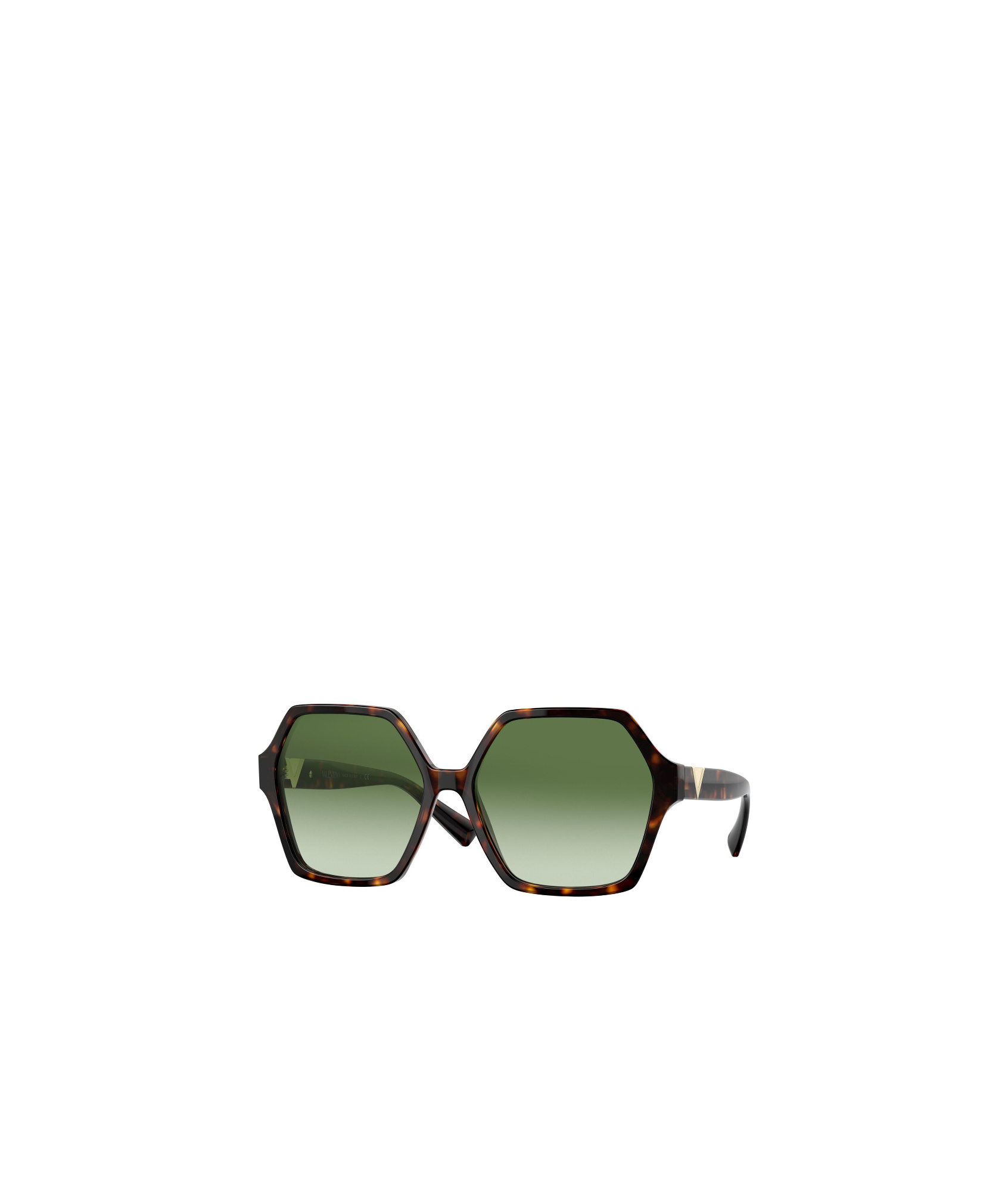 Valentino Logo Sunglasses In Green