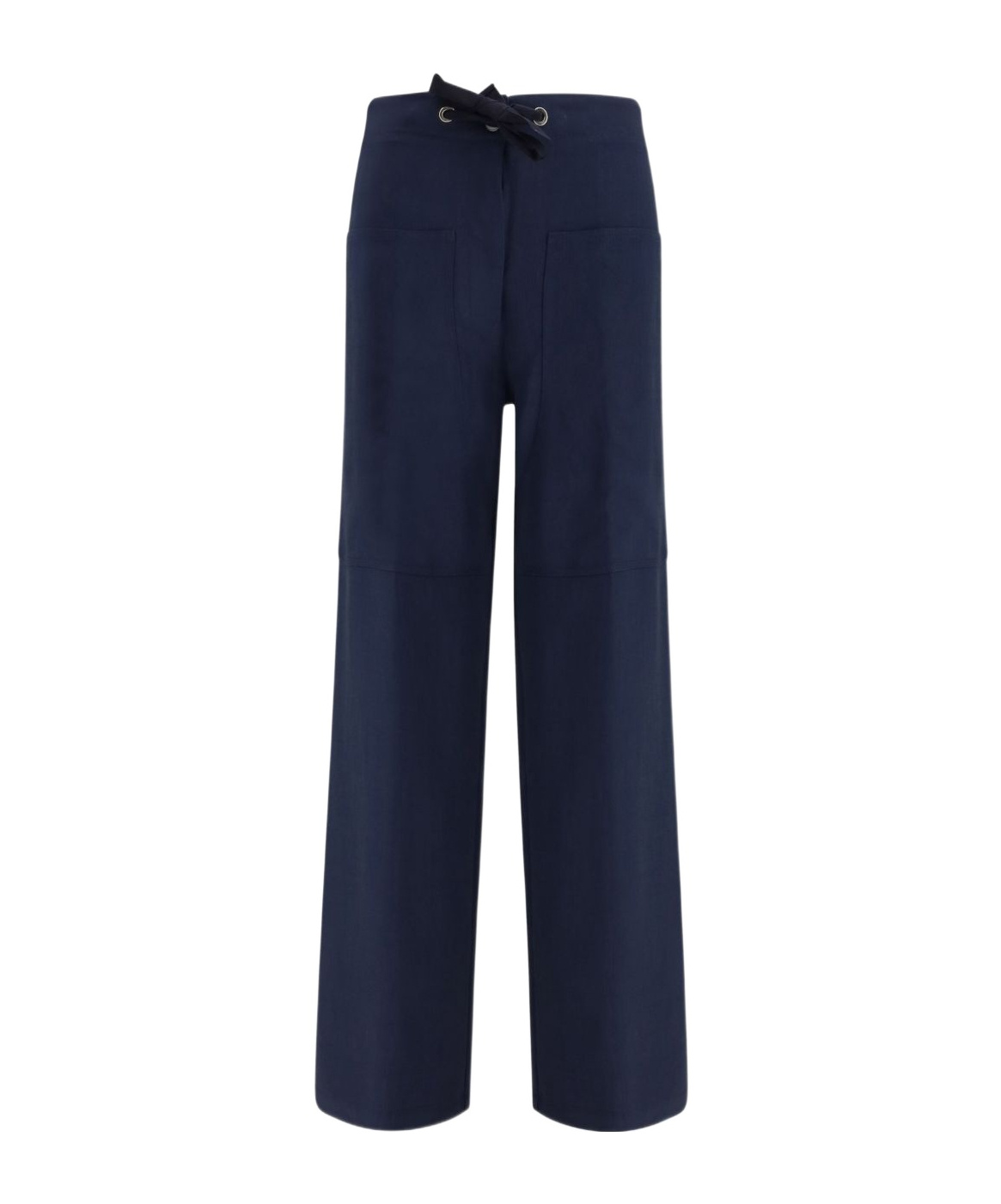 Forte Forte Drawstring Wide-leg Pants In Blue