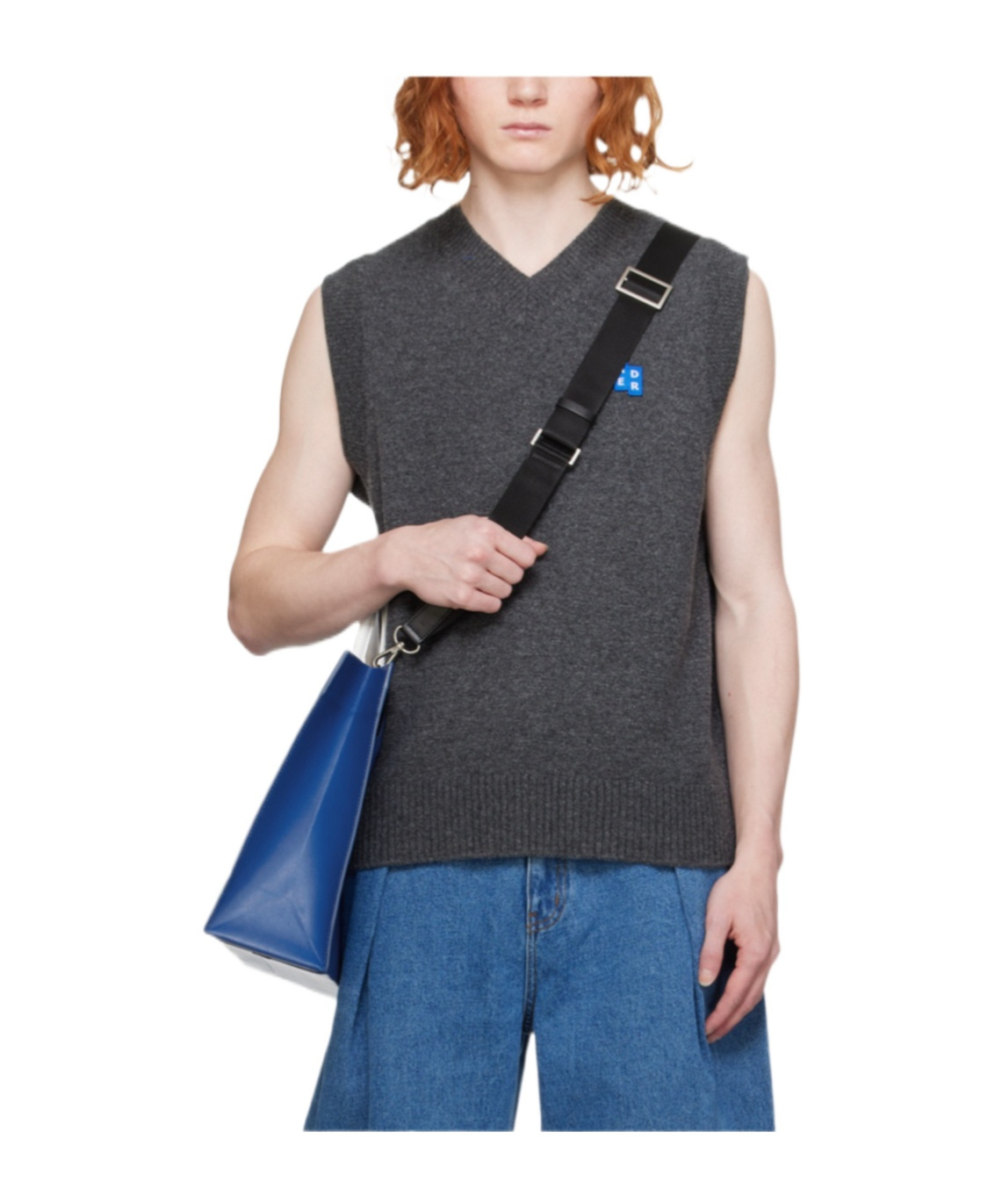 Ader Error Sleeveless Wool Sweater In Black