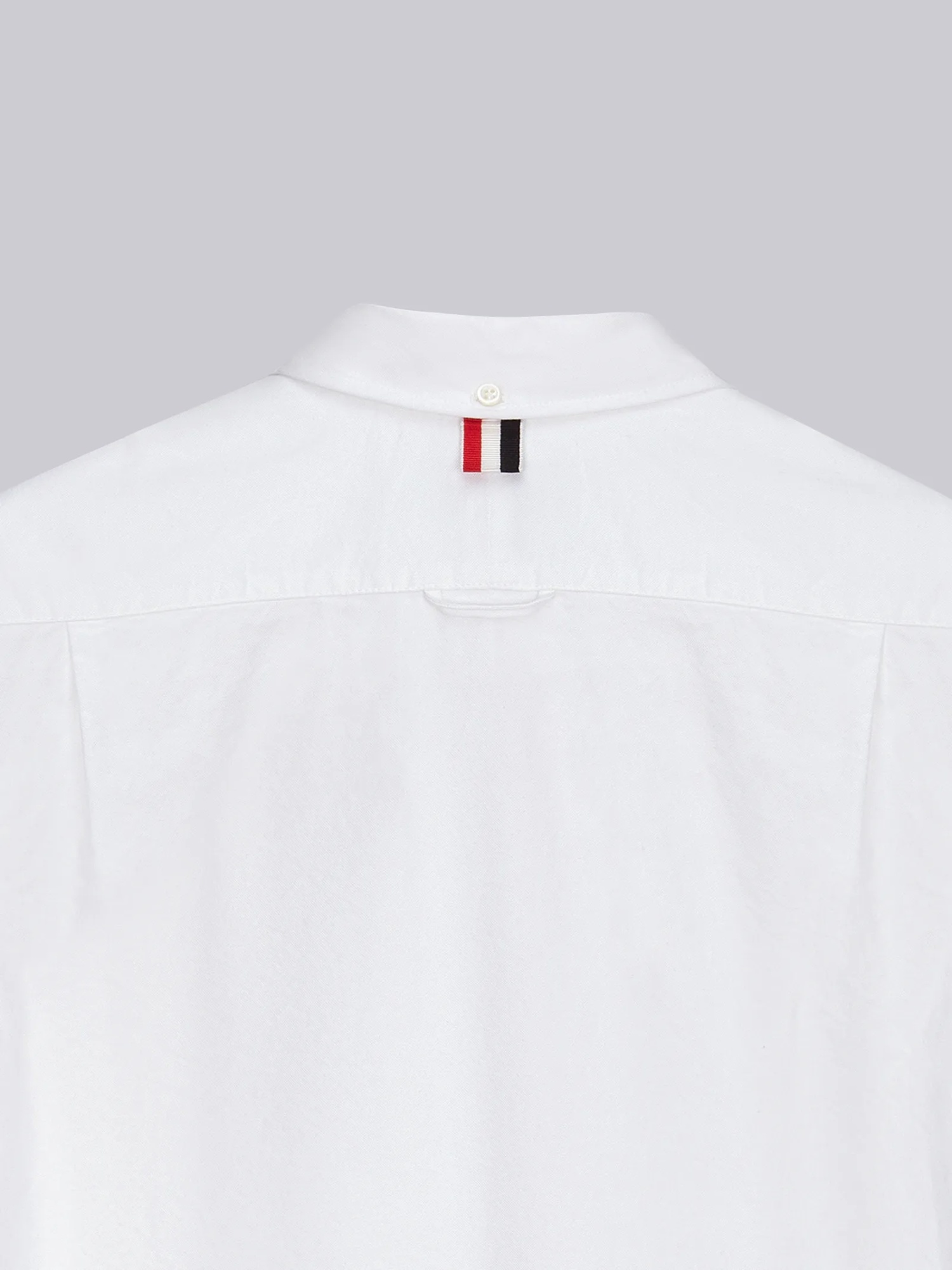 Thom Browne Long-sleeved Mini Shirt Dress In White