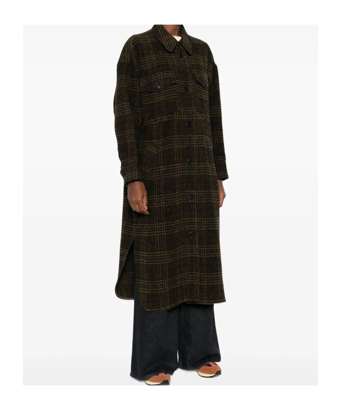 Isabel Marant Checked Wool Single-breasted Coat In Multi