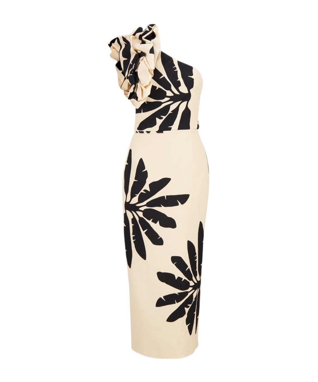 Johanna Ortiz Coyote Dance One-shoulder Silk Midi Dress In Neutral
