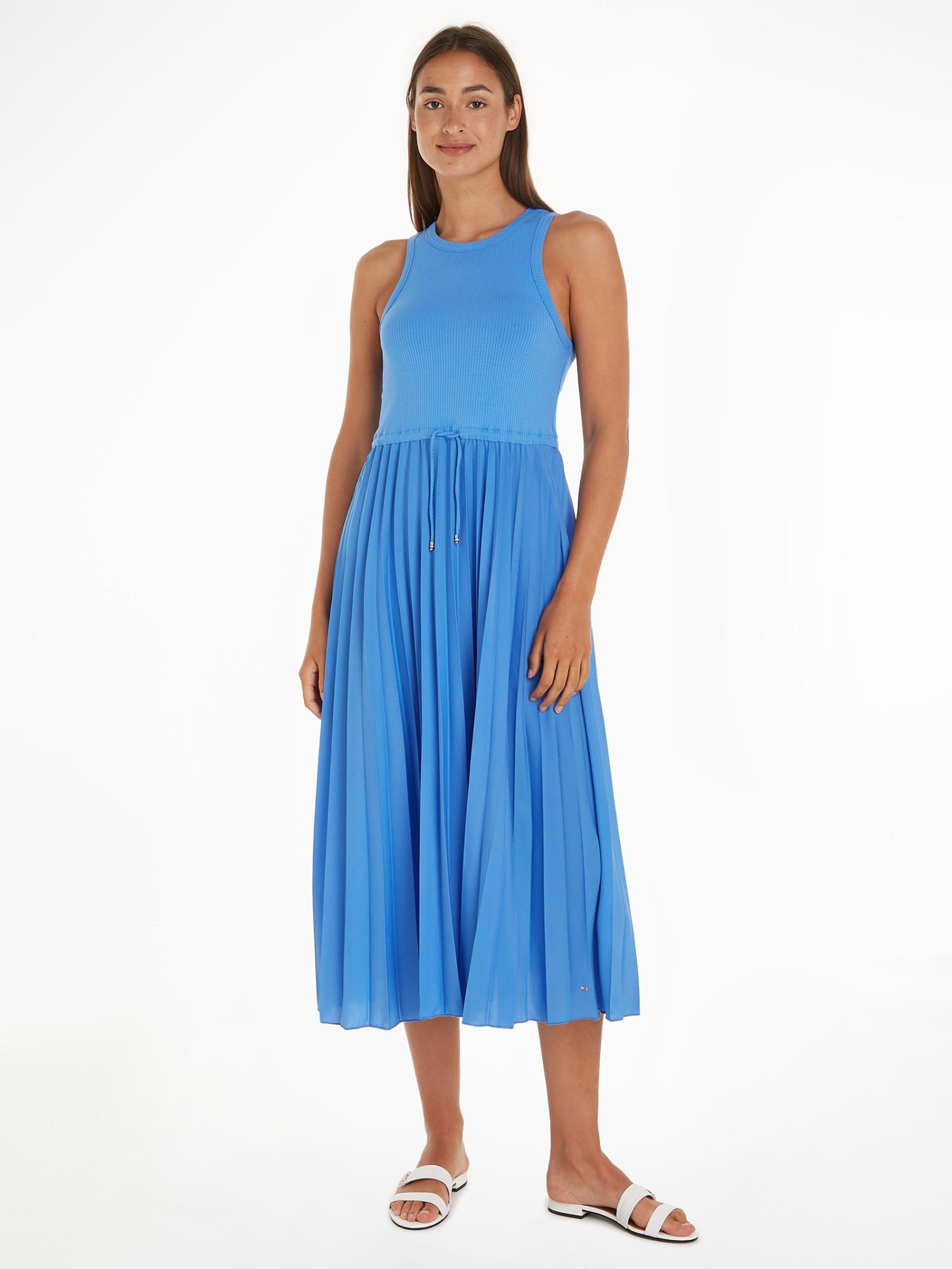 Tommy Hilfiger Sleeveless Midi Dress In Blue