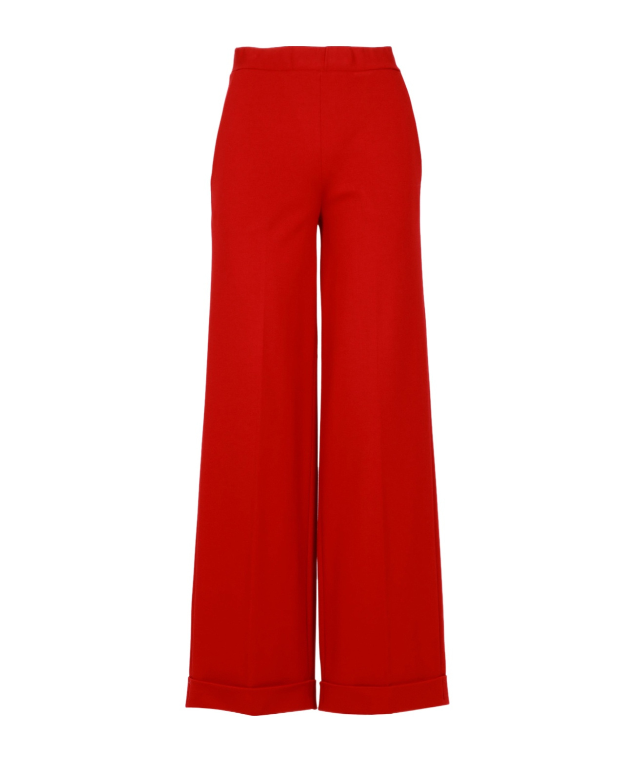 Semicouture Elastic Waist Casual Pants In Black