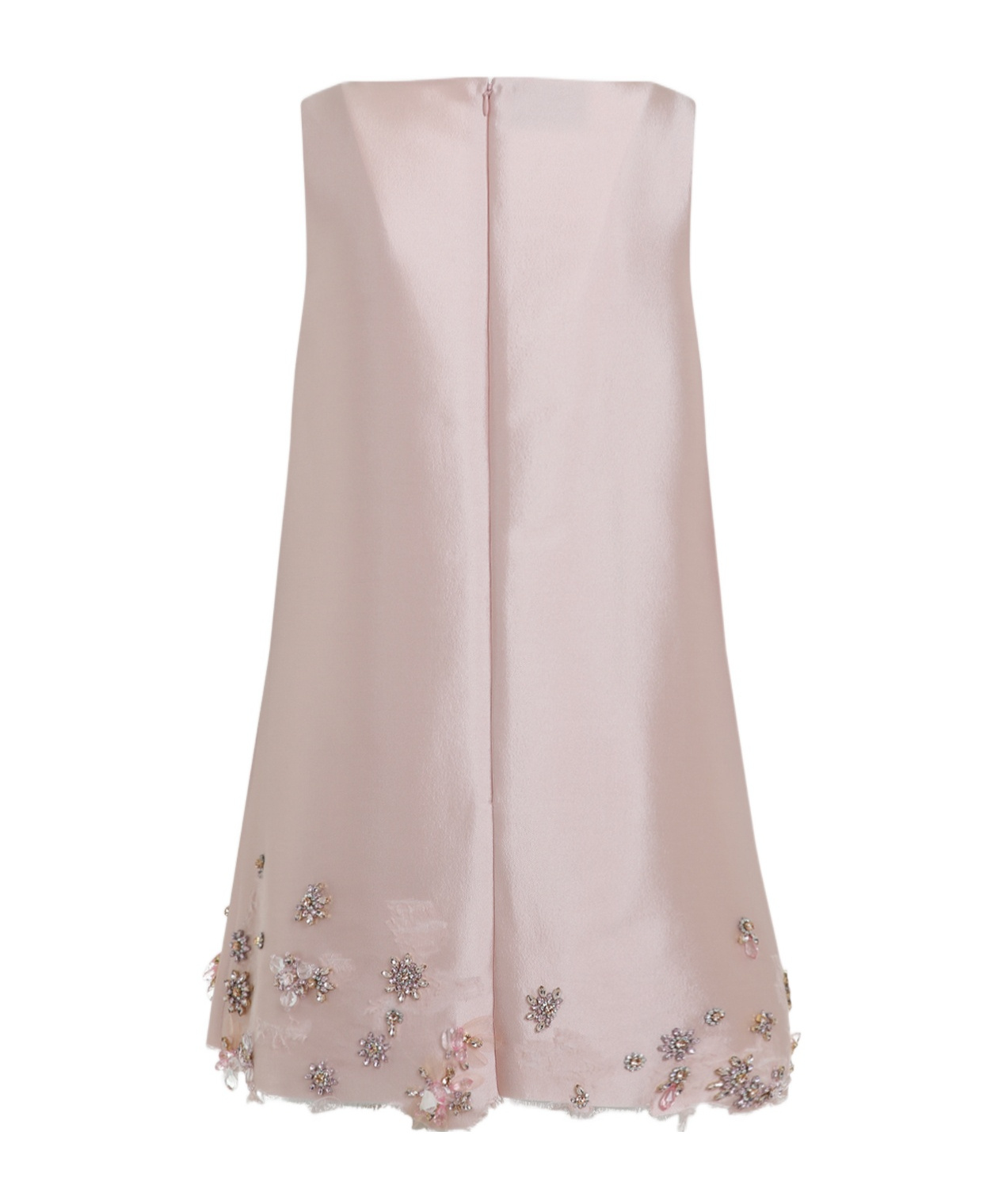 Prada Crystal-embellished Mini Dress In Pink
