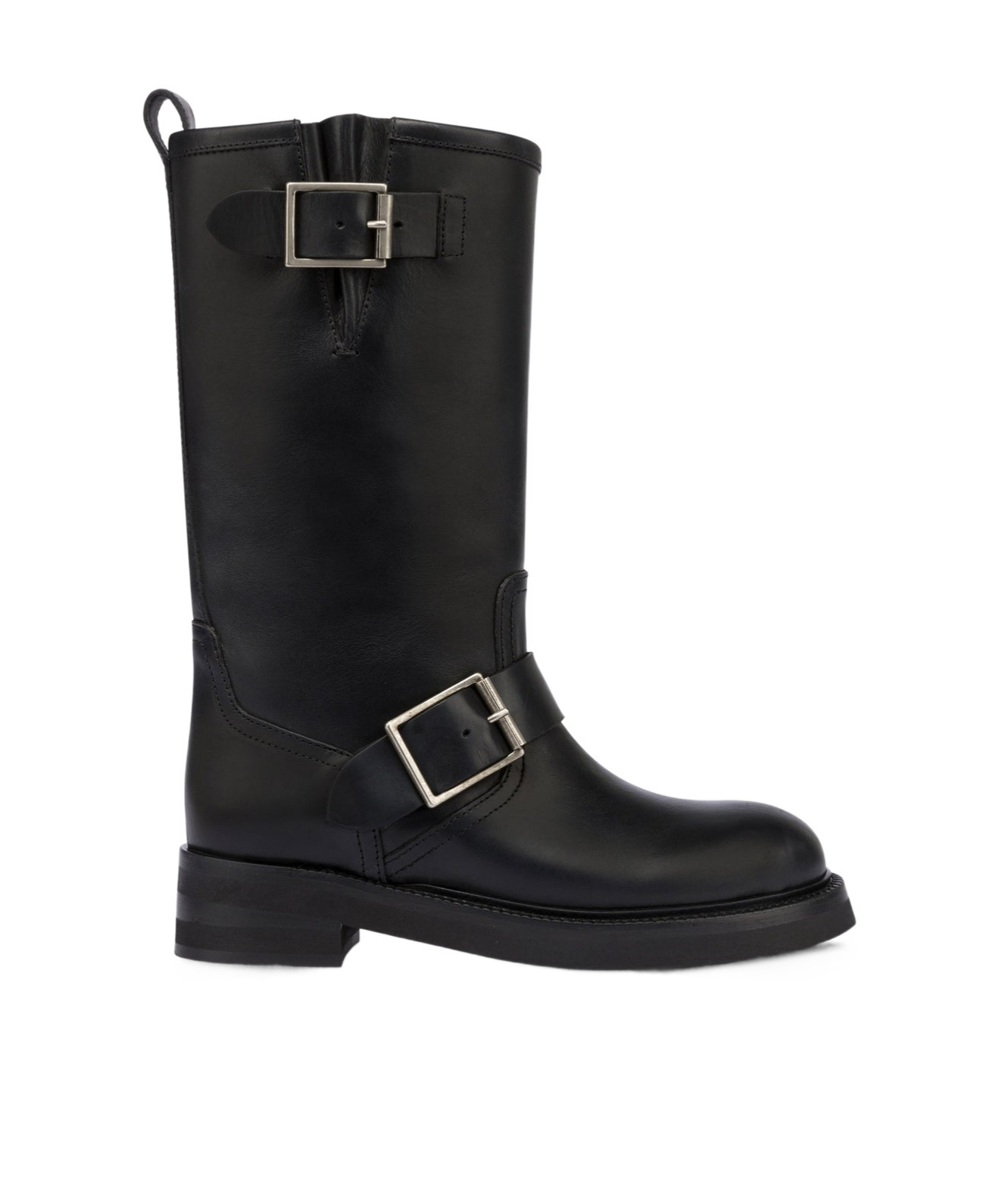 Paris Texas Detroit Leather Buckle Moto Boots In Black