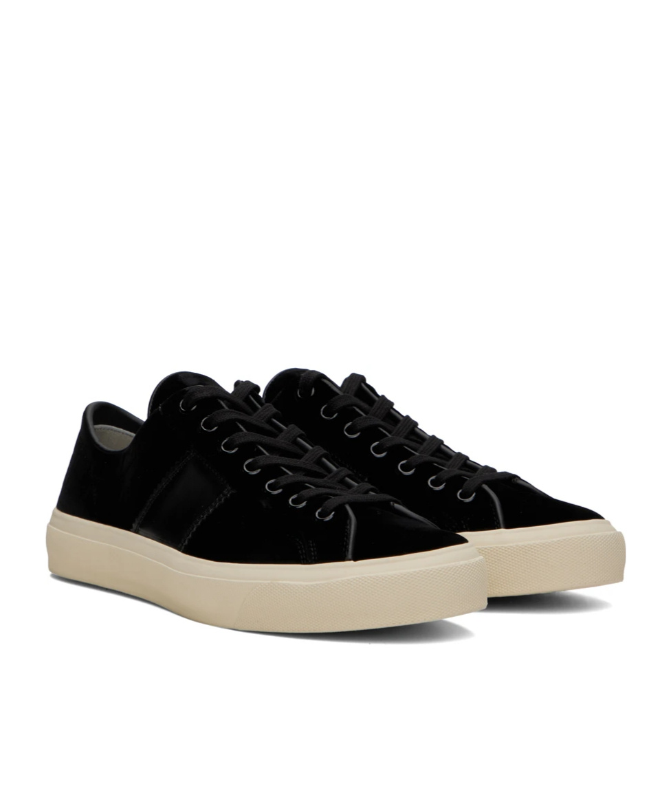 Tom Ford Logo-print Low-top Sneakers In Black